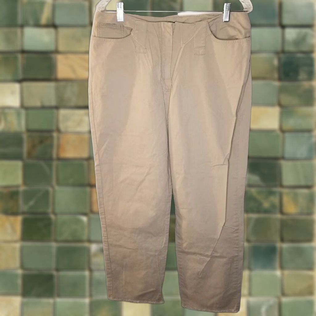 Willi Smith Womens Chino Pants Beige Size 14 Willi Smith Khaki Womens Size 36" / US 14 / IT 50 - 1 Thumbnail