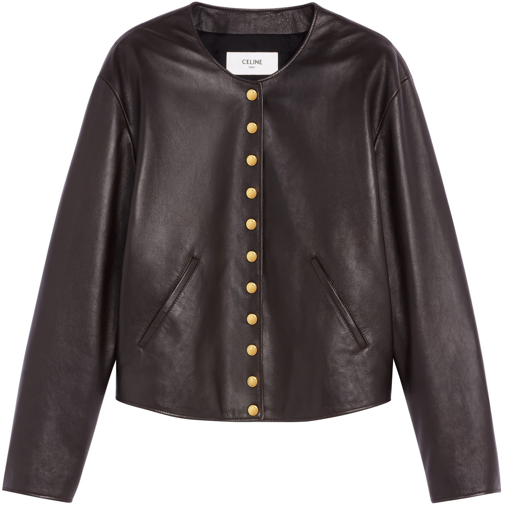 Celine o1w1db10125 2F349305Q Pure Collar Jacket in Dark Brown Size S / US 4 / IT 40 - 1 Thumbnail