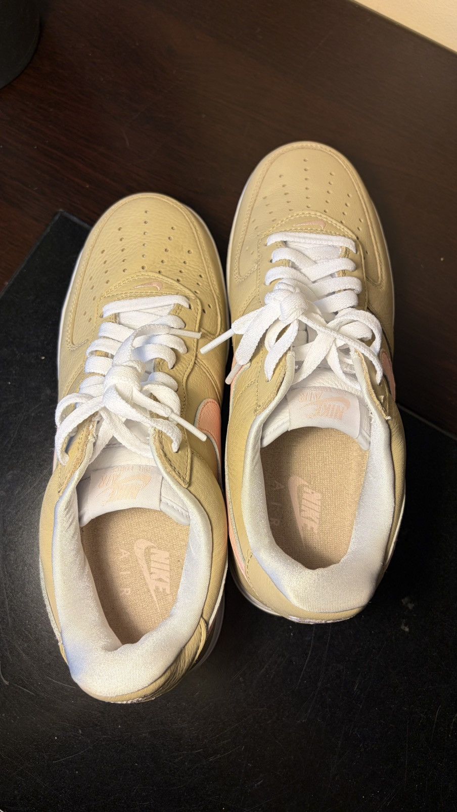 Nike Nike Air Force 1 Low Beige Pink Swoosh Size 8.5 Size US 8.5 / EU 41-42 - 6 Thumbnail