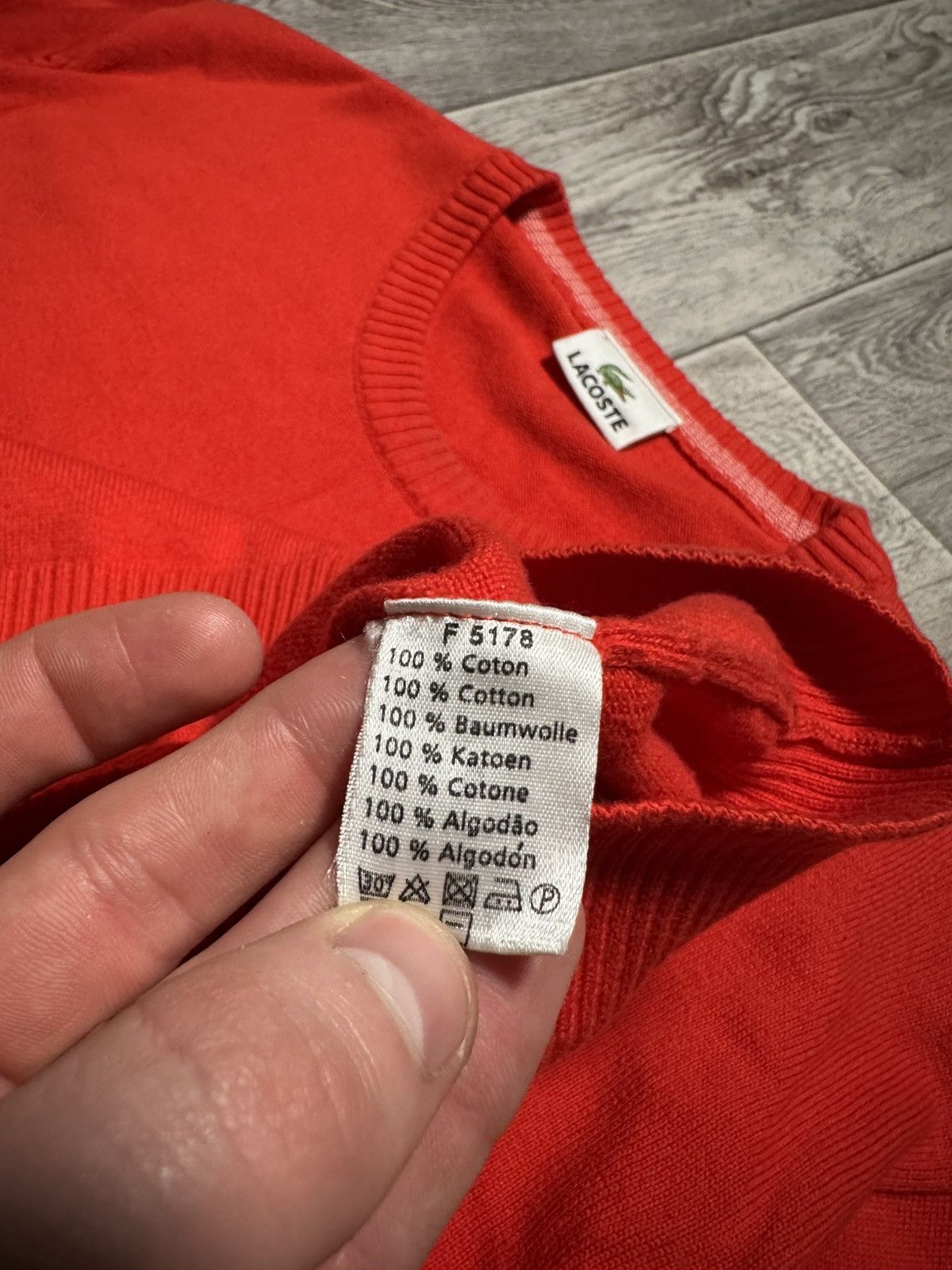 Lacoste × Vintage Vintage Lacoste Red Sweater Size US L / EU 52-54 / 3 - 6 Thumbnail