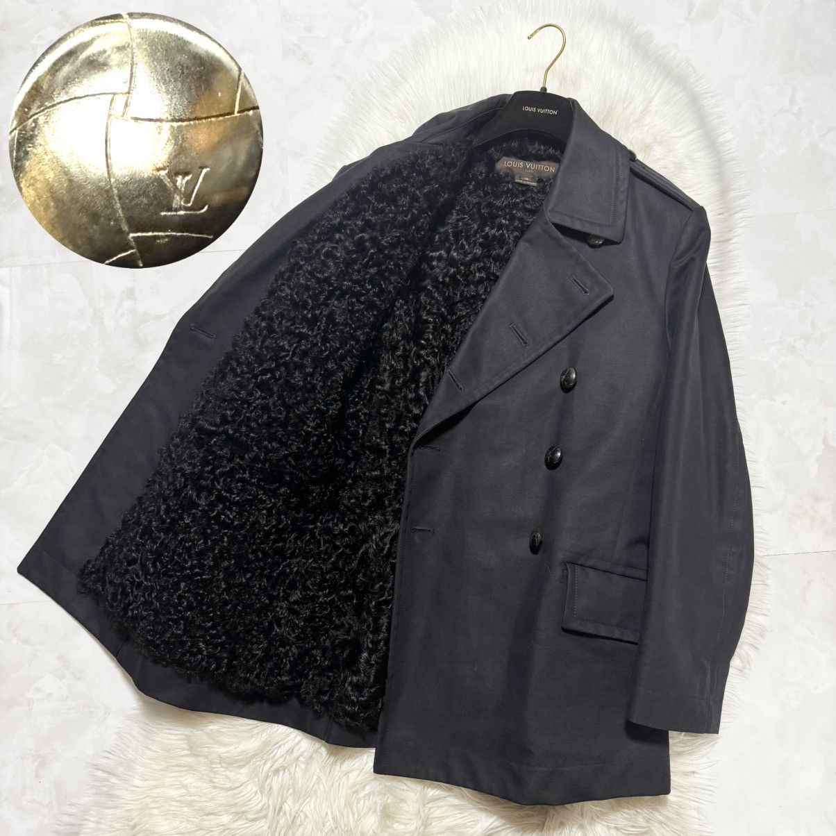 Louis Vuitton 3-Way Louis Vuitton LV Logo Lambskin Fur-Lined Jacket Coat Size US M / EU 48-50 / 2 - 1 Thumbnail