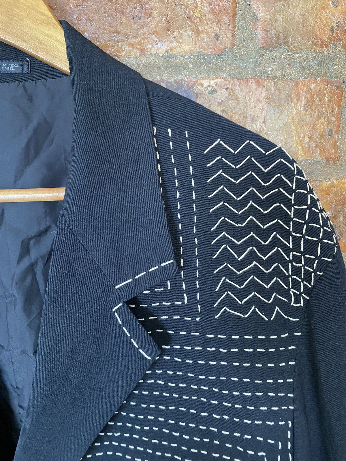 Yohji Yamamoto SS1995 Yohji Yamamoto POUR HOMME sashiko Robin Williams Size US L / EU 52-54 / 3 - 7 Thumbnail
