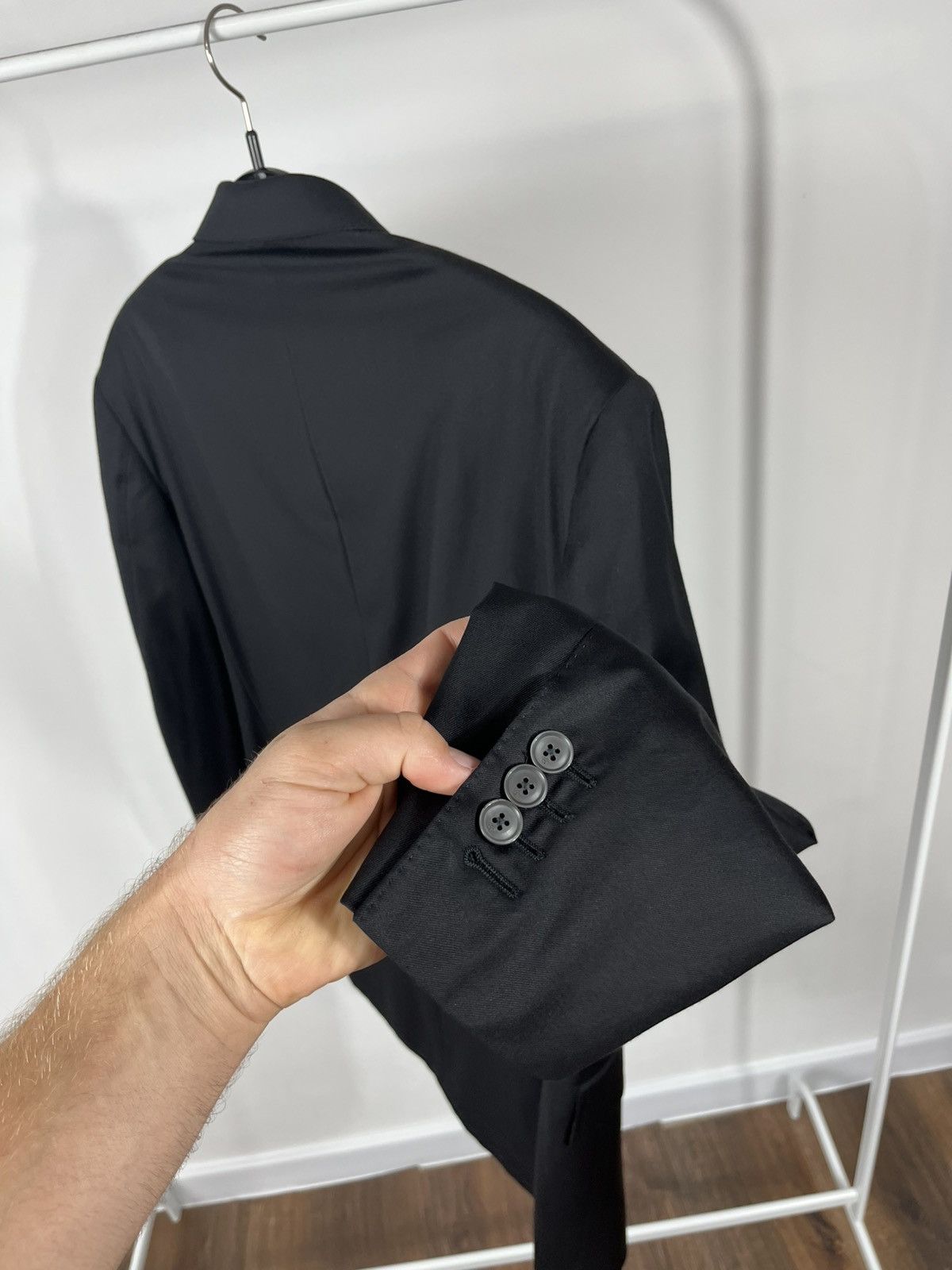 Canali Canali Super 150s Wool Blazer Black Made in Italy 56R Size 46R - 12 Thumbnail