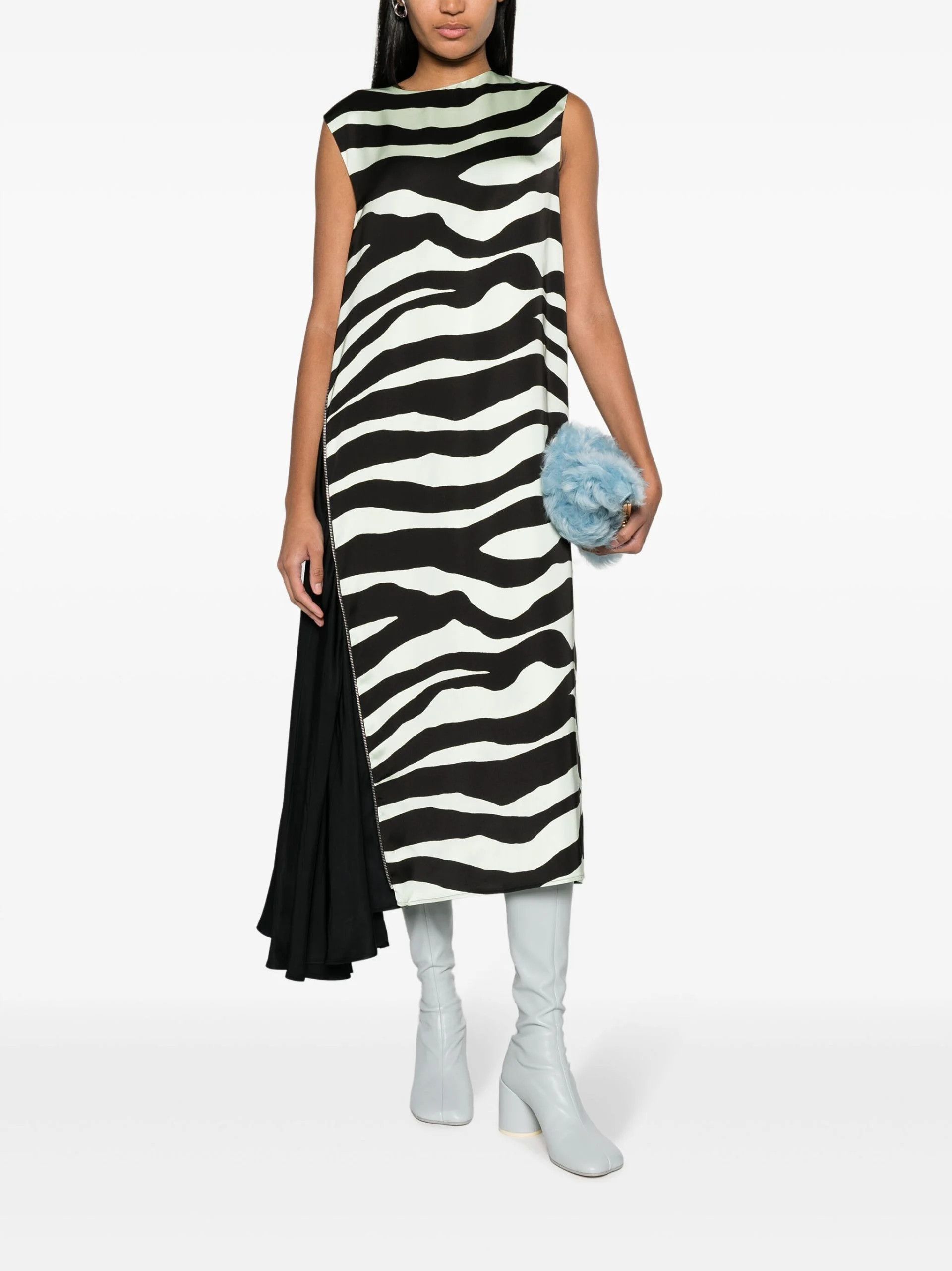 Jil Sander o1loc1c1124 Dress in Black & White Size S / US 4 / IT 40 - 2 Thumbnail
