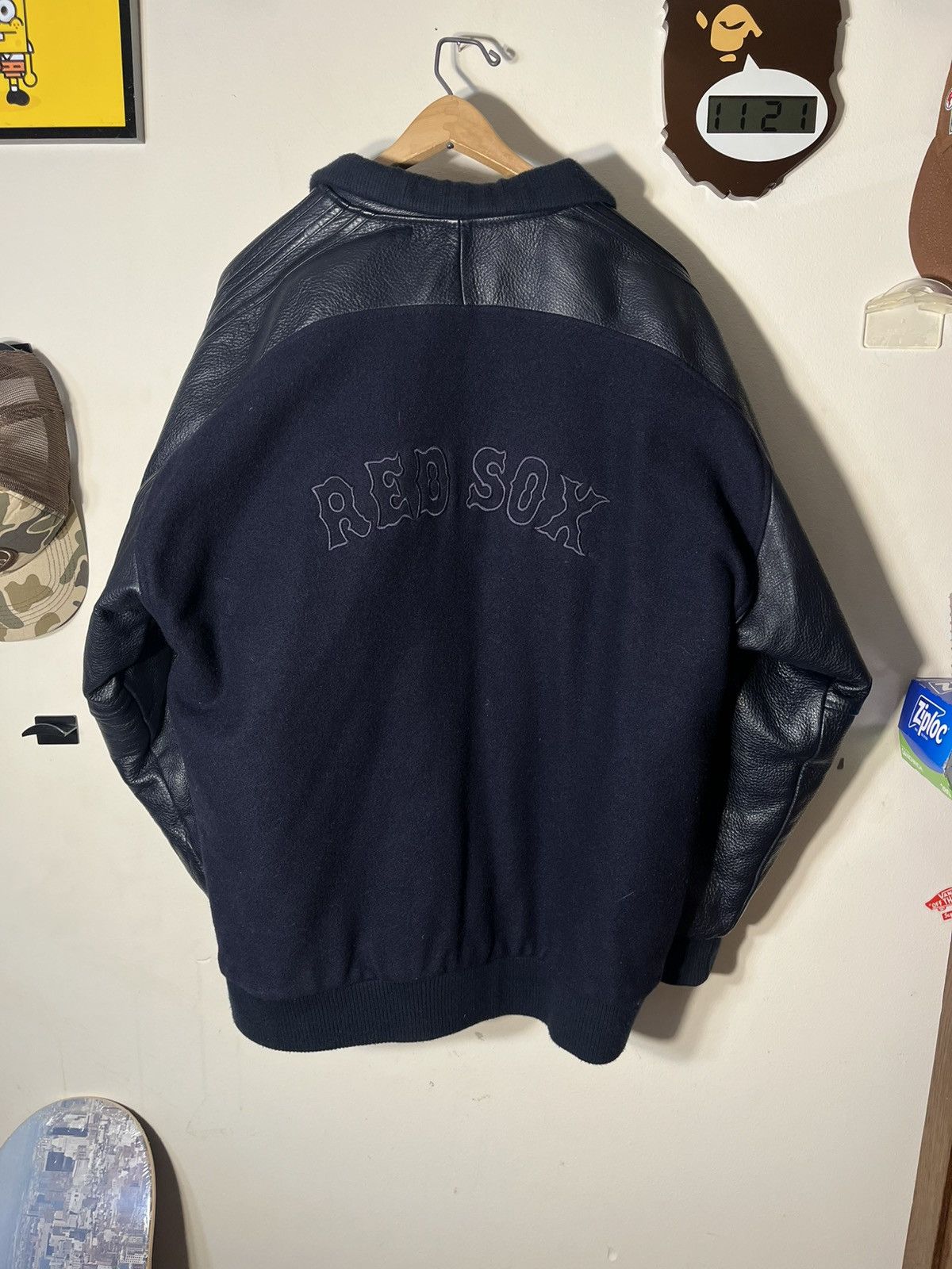 Adidas Vintage 90’s Adidas Boston Red Sox Leather Varsity m Jacket Size US L / EU 52-54 / 3 - 4 Thumbnail