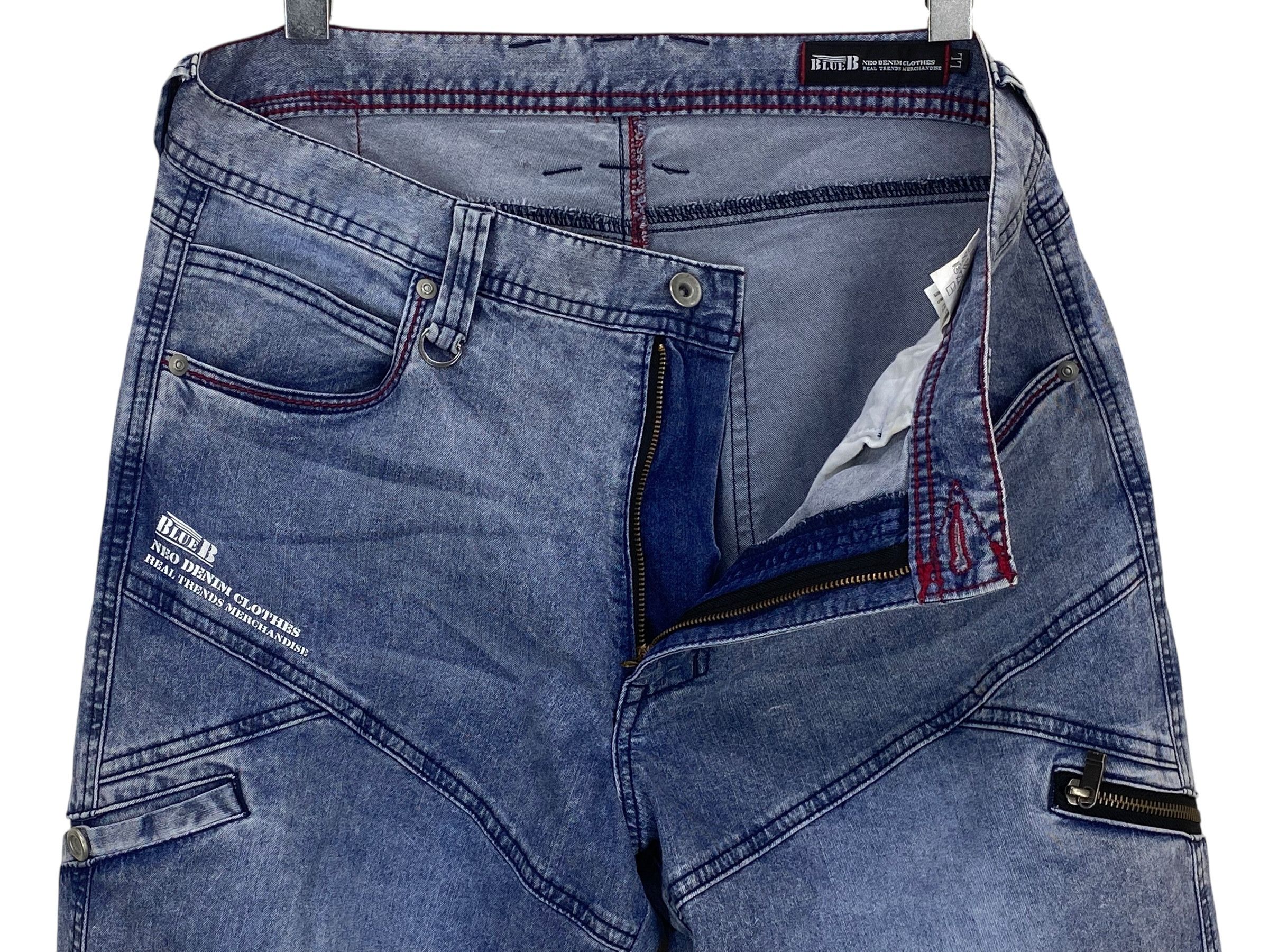 Japanese Brand Blue B Jeans Cargo Jeans Size US 34 / EU 50 - 4 Thumbnail