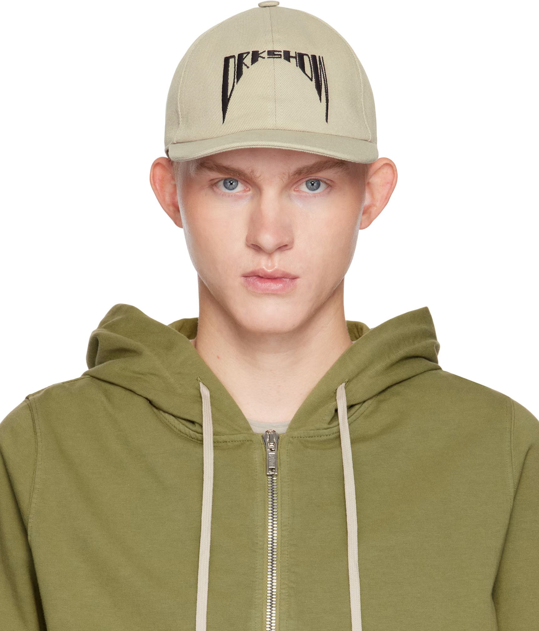DRKSHDW by Rick Owens Cunty Baseball Cap in Black & Pearl | FWRD