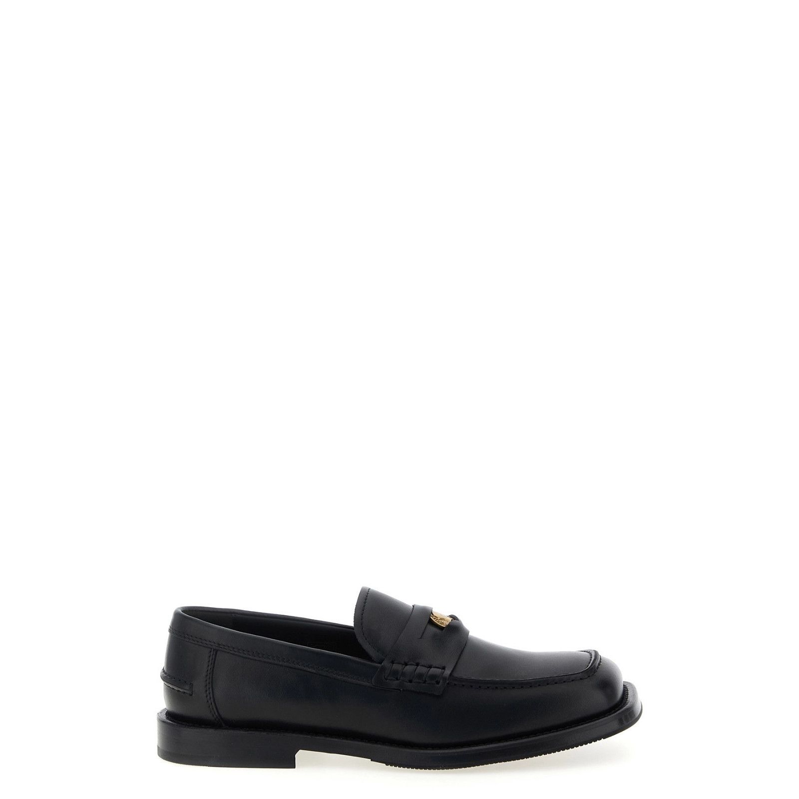 MOSCHINO Black Leather Penny Loafers New & Authentic (Men's