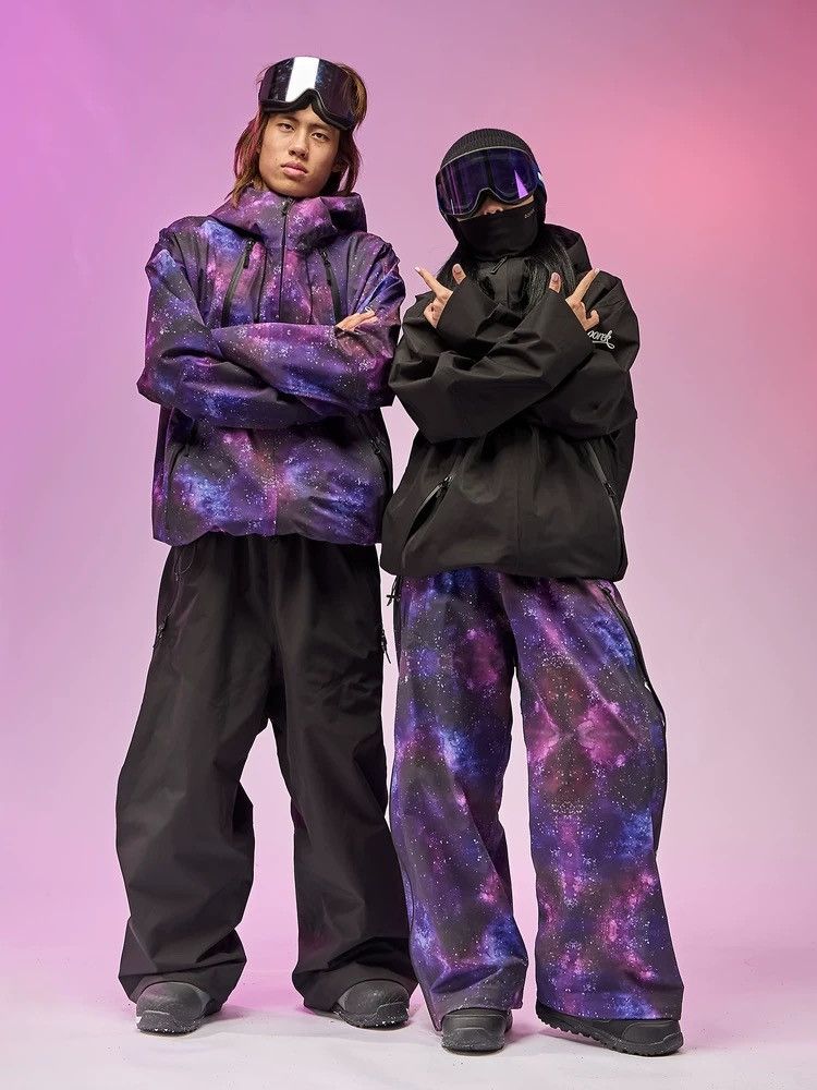 Other Purple Starry Sky Series Hard Shell Ski Jacket Size US 32 / EU 48 - 3 Thumbnail