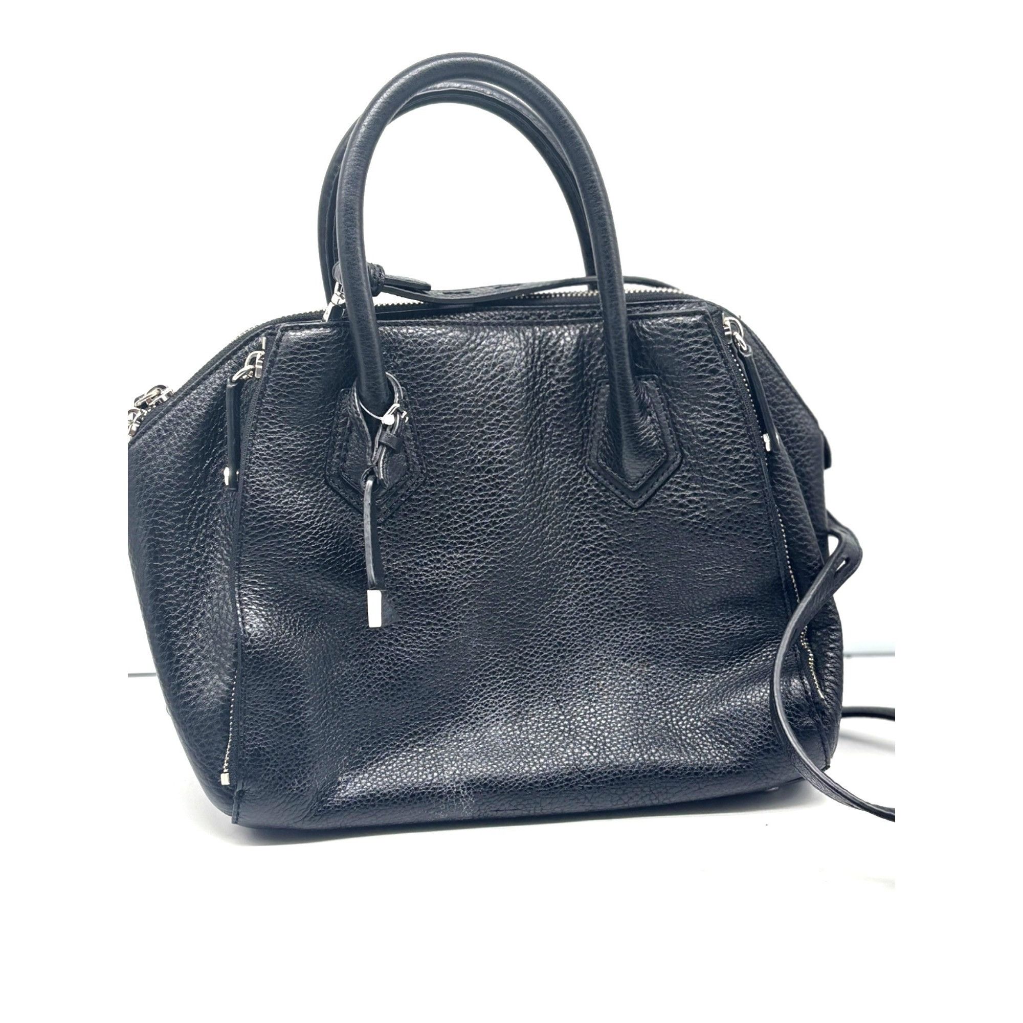 Rebecca Minkoff Rebecca Minkoff Textured Leather Mini Perry Satchel in Black Size ONE SIZE - 6 Thumbnail