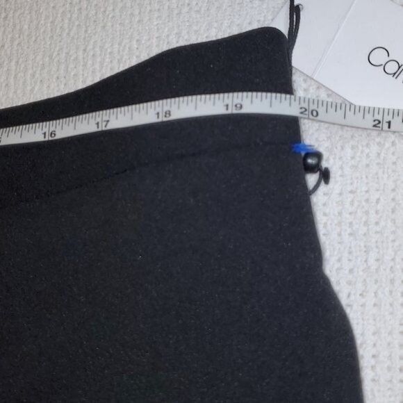 Calvin Klein Calvin Klein Black Trimmed Satin High Rise Elastic Pocketed Size 39" - 10 Thumbnail