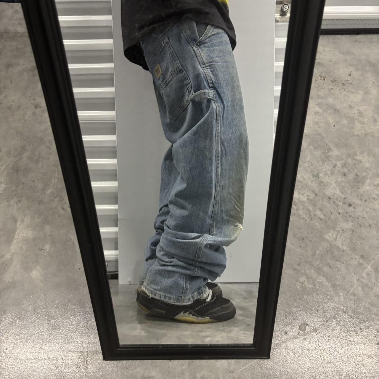 Japanese Brand × Vintage Crazy Vintage Y2K/2000s Baggy Grunge Light Wash Streetwear Skater Carpenter Denim Jeans! Size US 34 / EU 50 - 2 Thumbnail