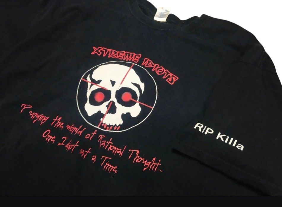 Vintage VINTAGE Y2K XTREME IDIOTS TEE Size US XL / EU 56 / 4 - 1 Thumbnail