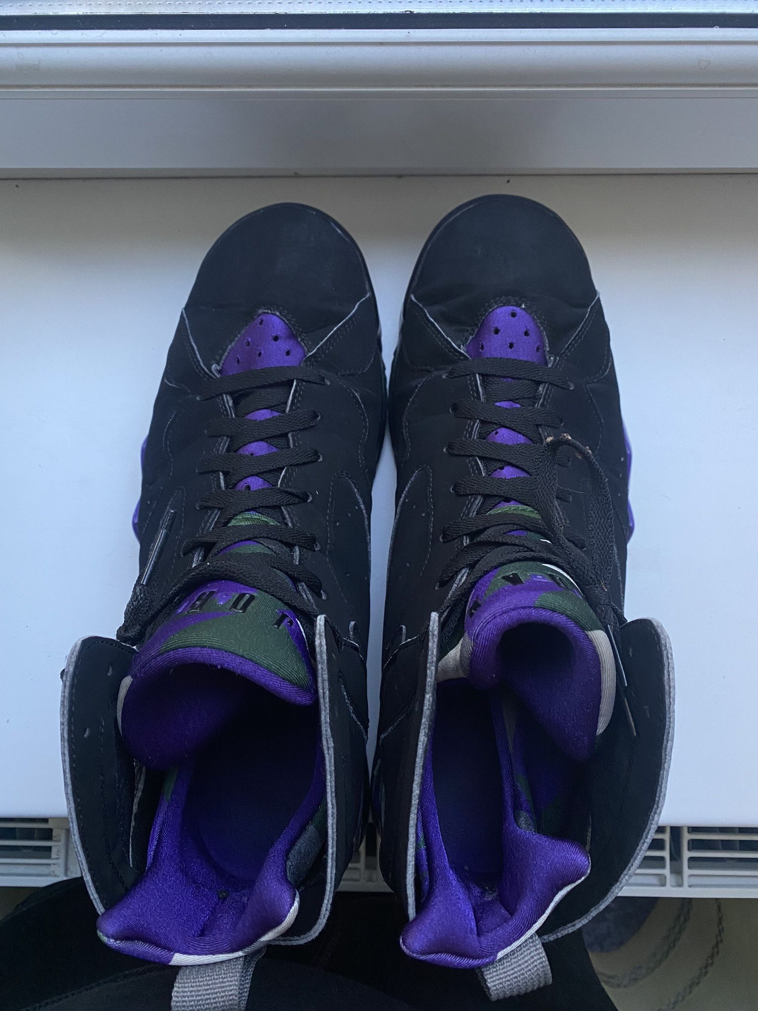 Designer × Jordan Brand Size 13 - Air Jordan 7 Retro PE Ray Allen Black Purple Size US 14 / EU 47 - 2 Thumbnail