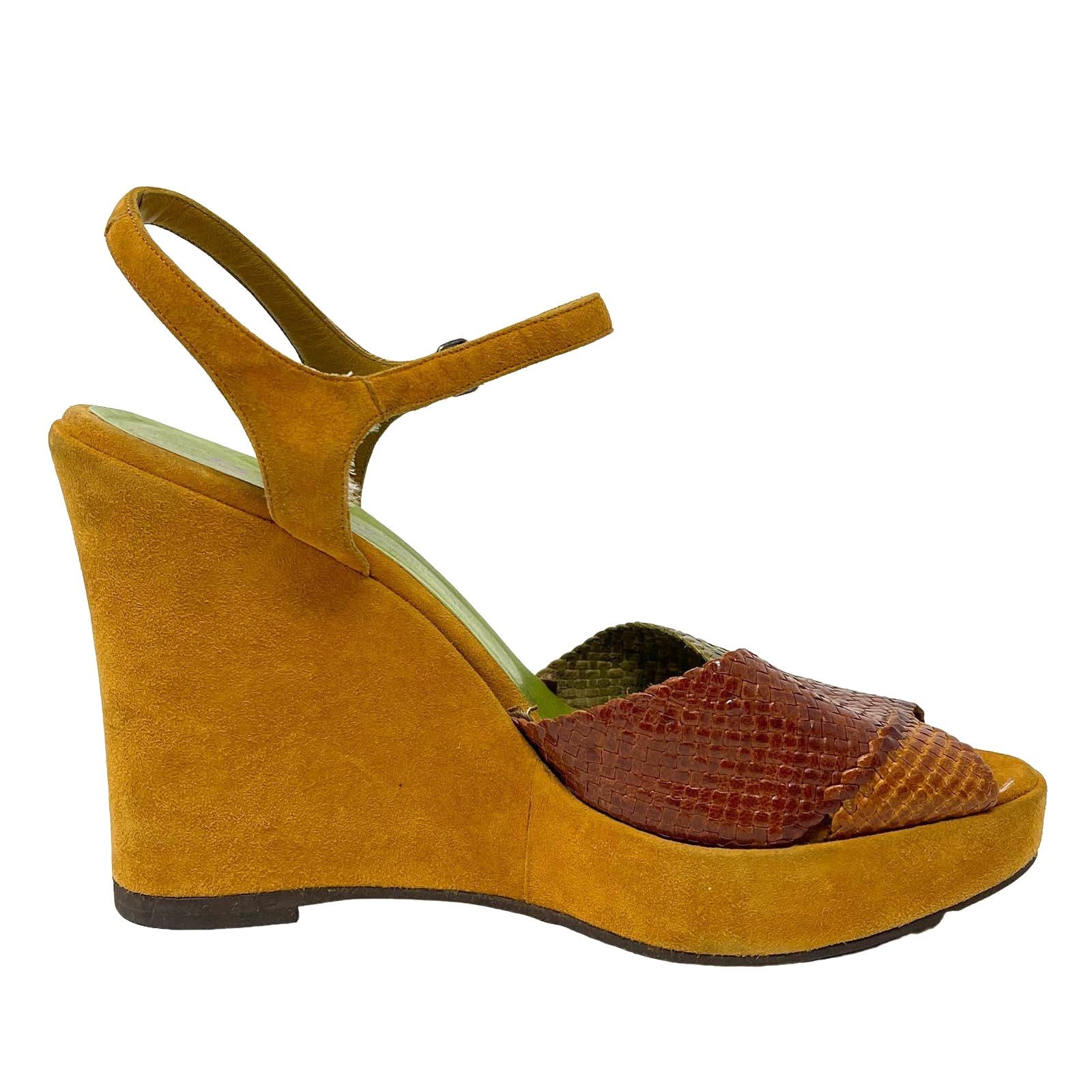 Other L'Autre Chose Suede Platform Wedge Sandals Size EU 38.5 US 8 Size US 8 / IT 38 - 3 Thumbnail