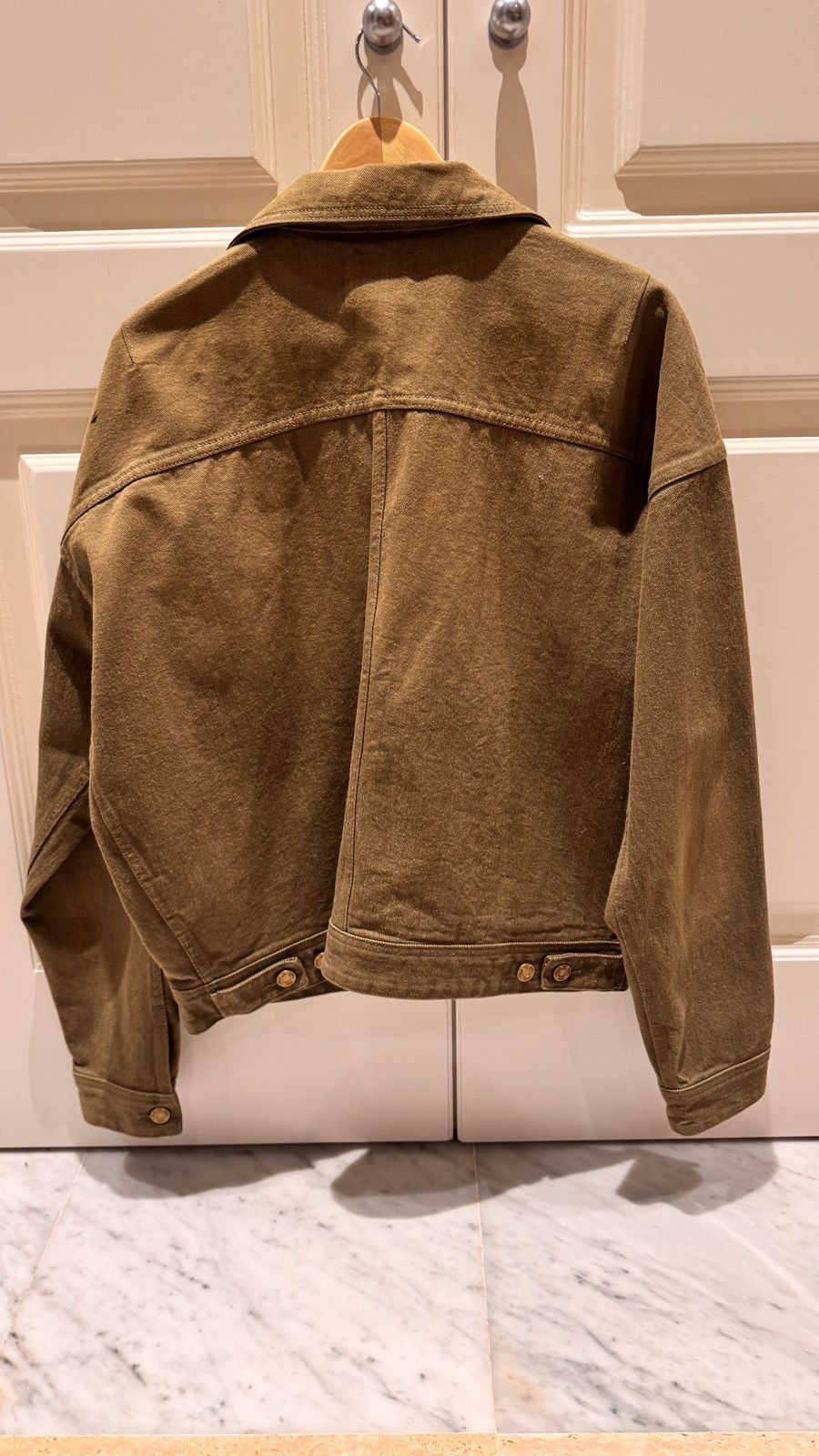 Fear of God Fog Green denim paint jacket Size US M / EU 48-50 / 2 - 8 Thumbnail