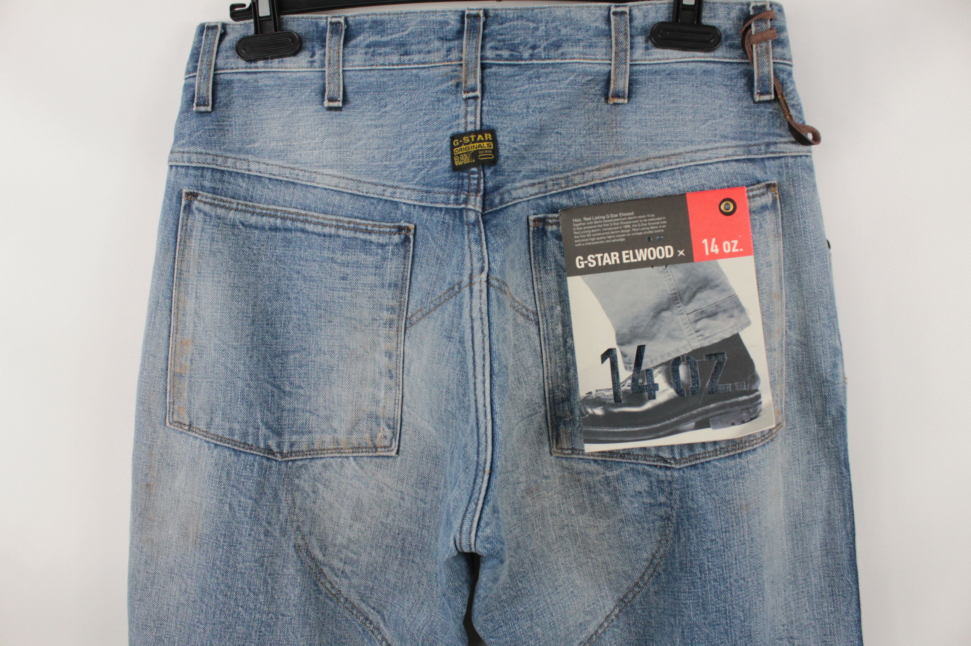 G-Star RARE G-Star 5620 Elwood x 14OZ Red Listing Denim Limited Size US 33 - 7 Thumbnail