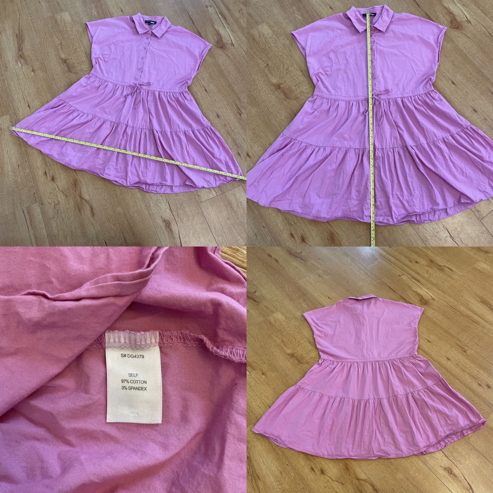 Vintage Slate & Willow Shirt Dress Endless Oversized Pink Sleeveless Button Up Drawstring L Women Size L / US 10 / IT 46 - 8 Thumbnail