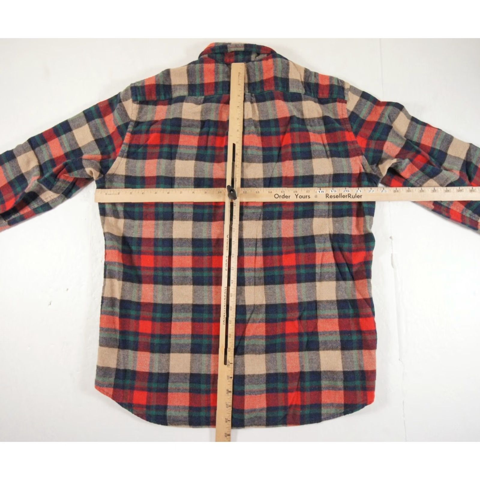 Wallace & Barnes Wallace & Barnes Shirt Men Large Wool Blend Plaid Button-Down Flannel Knit Cotton Multi-Color Long Sleeve Casual Button-Up Size US L / EU 52-54 / 3 - 7 Thumbnail