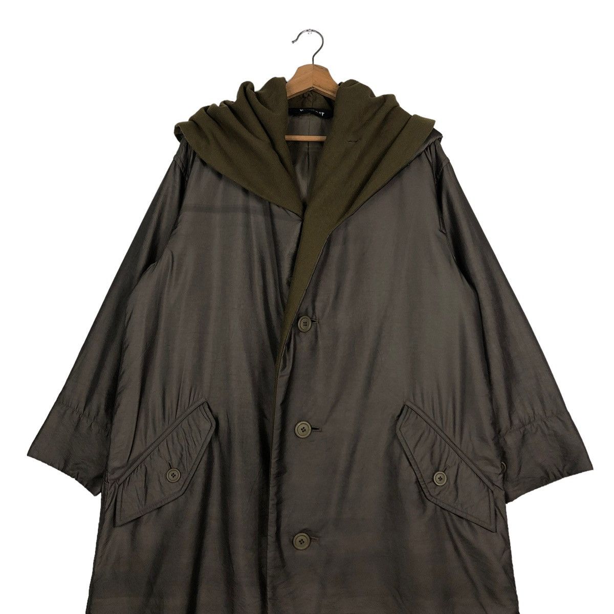 Issey Miyake 🔥VINTAGE WINDCOAT ISSEY MIYAKE LONG JACKET DOUBLE BREAST Size US M / EU 48-50 / 2 - 14 Thumbnail