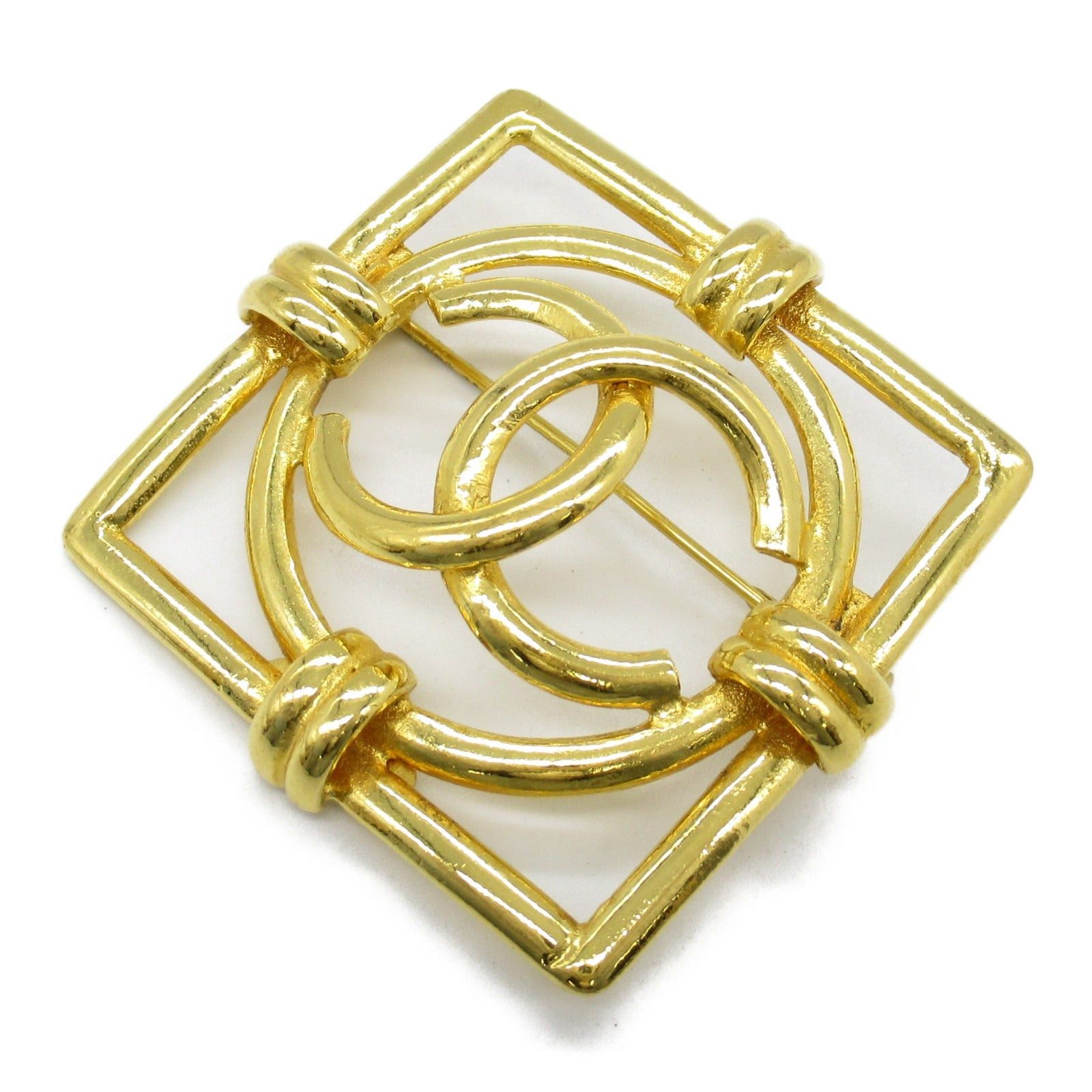 Chanel Coco Mark Brooch Gp (Gold Plated) Gold