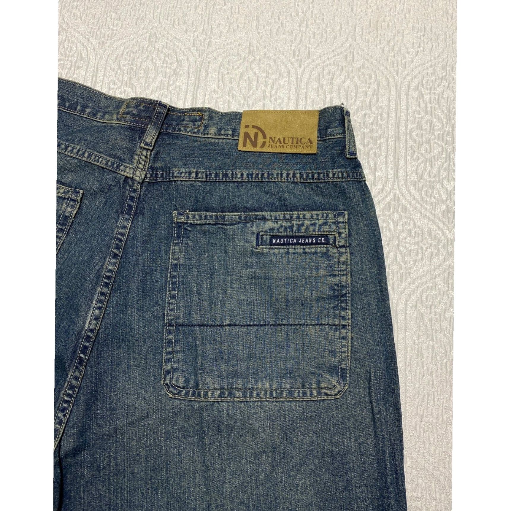 Nautica Nautica Jeans Company Men 38×30 Blue Denim Wide-Leg Jeans Size US 38 / EU 54 - 3 Thumbnail