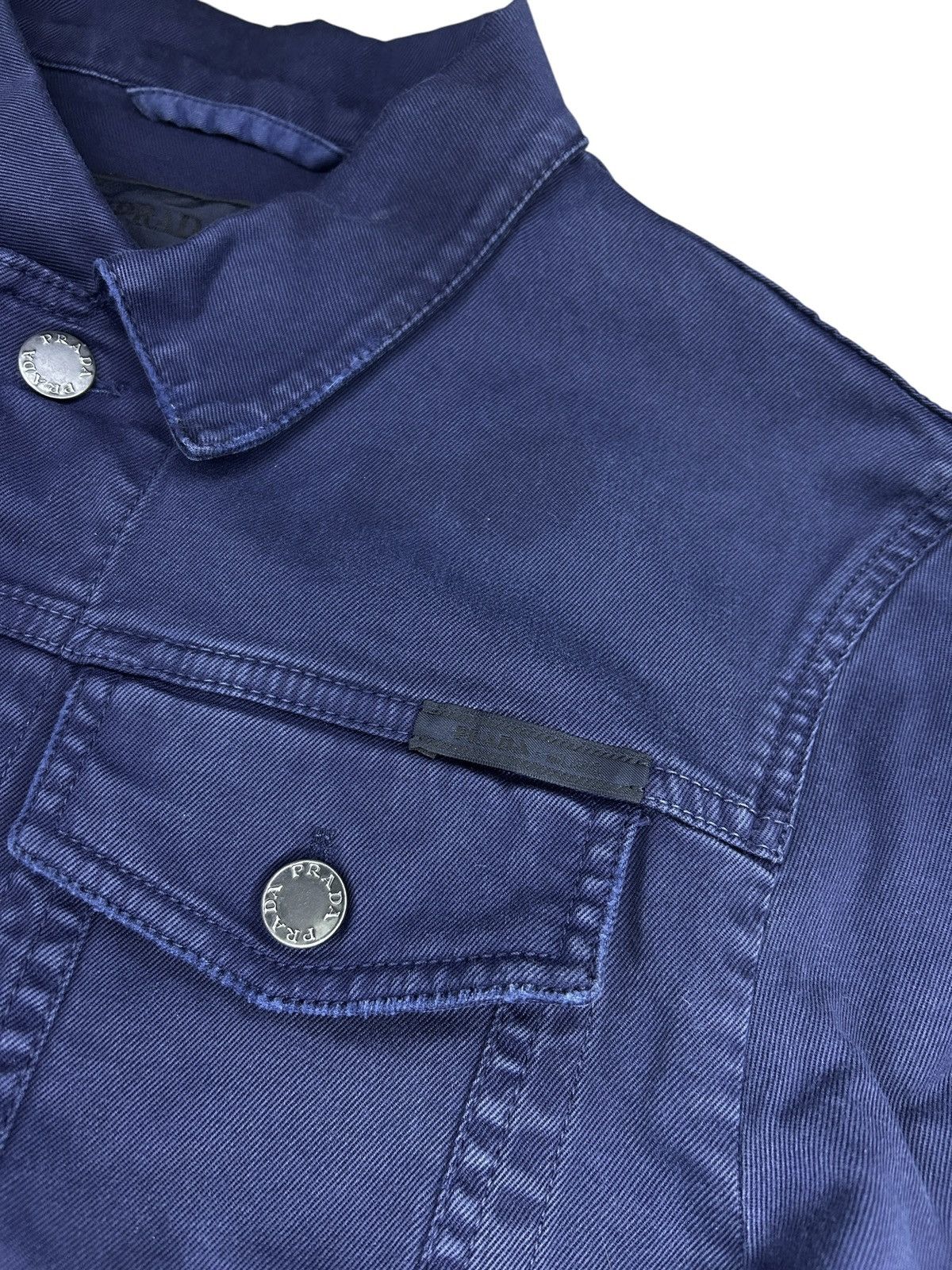 Prada 2014 Navy Trucker Jacket Size US S / EU 44-46 / 1 - 4 Thumbnail