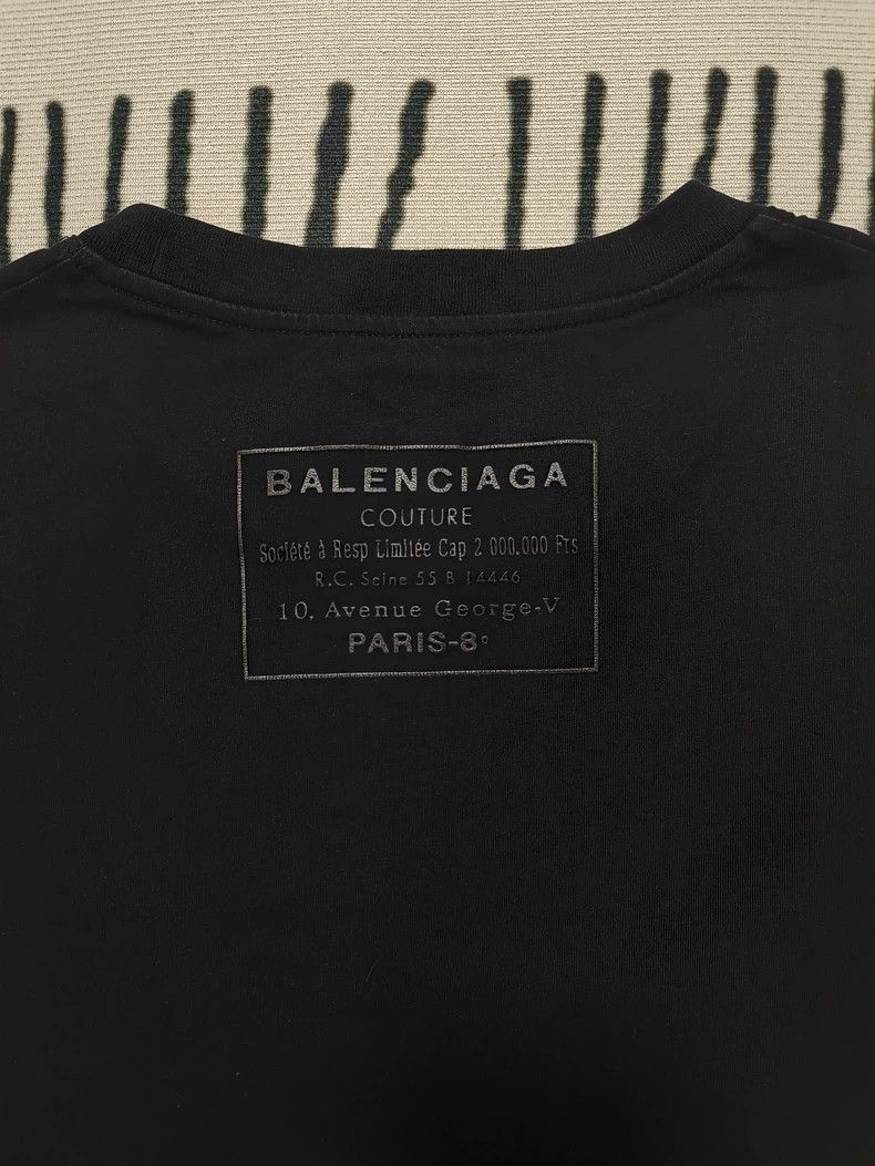 Balenciaga Balenciaga Back label letter logo black short sleeve 2504-N Size US XL / EU 56 / 4 - 2 Thumbnail