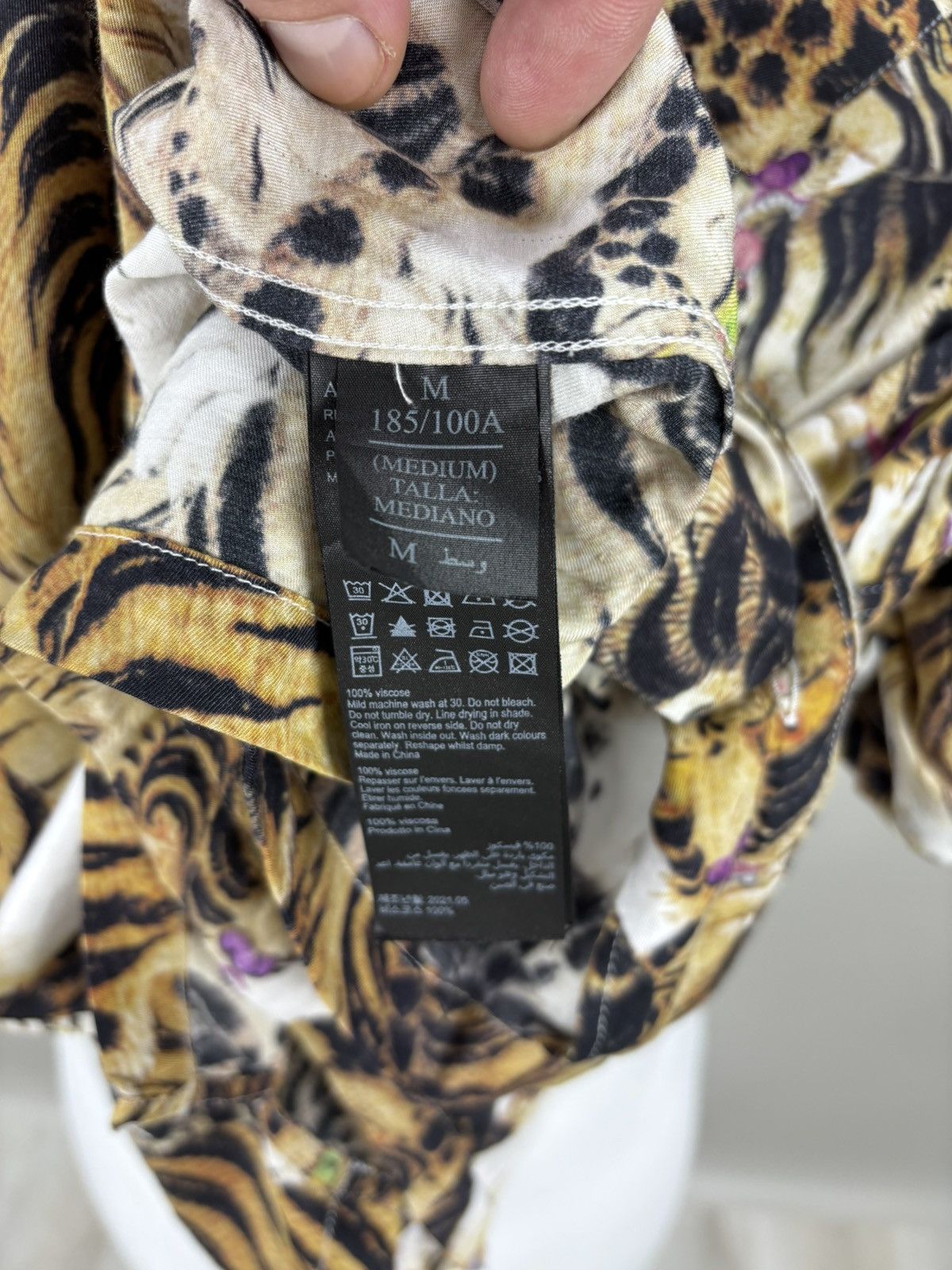 Allsaints Mens viscose shirt animal print All Saints Size M Size US M / EU 48-50 / 2 - 12 Thumbnail