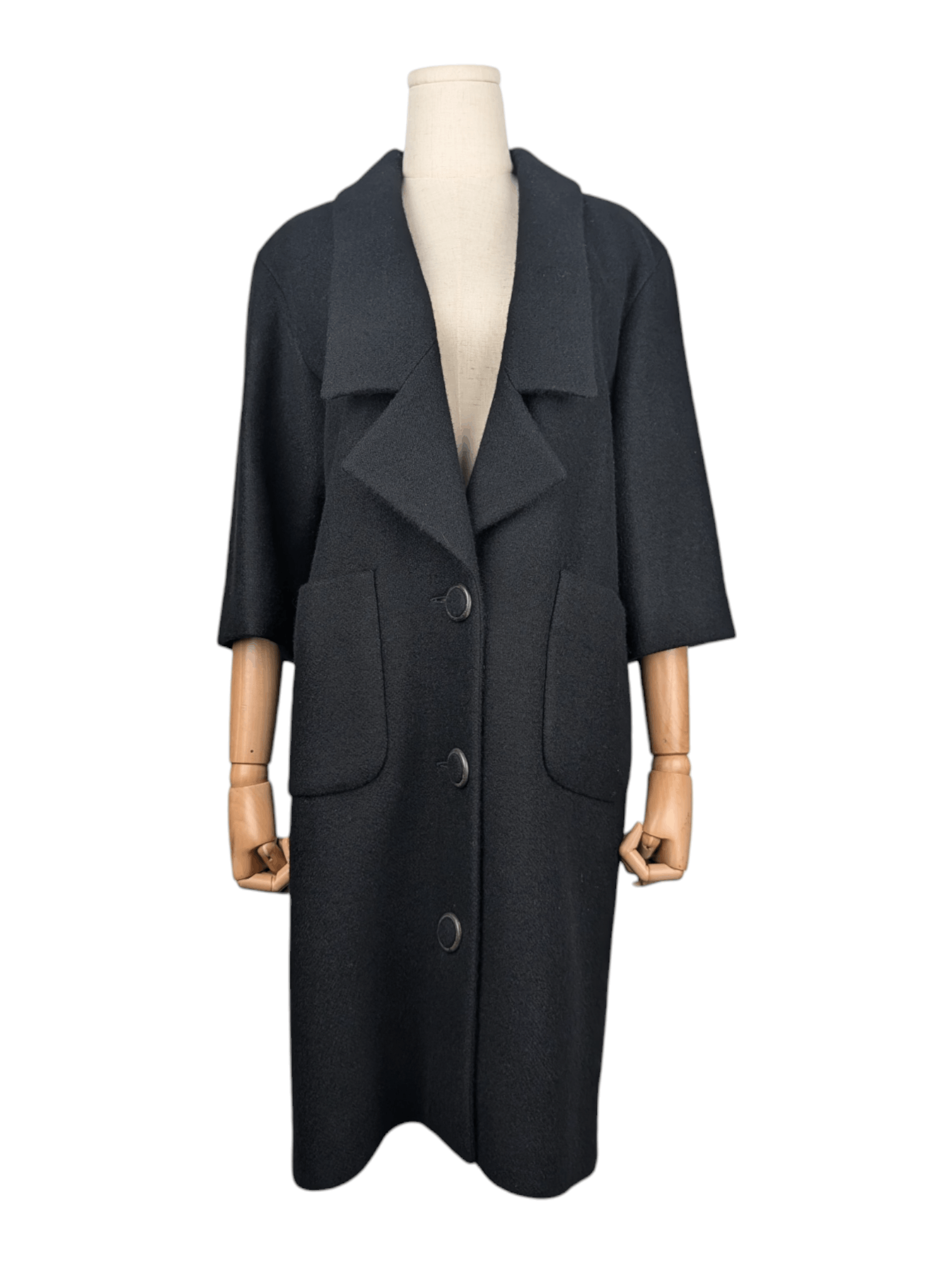Chanel Chanel Black Cashmere Coat With Half Long Sleeves Size XS / US 0-2 / IT 36-38 - 1 Thumbnail