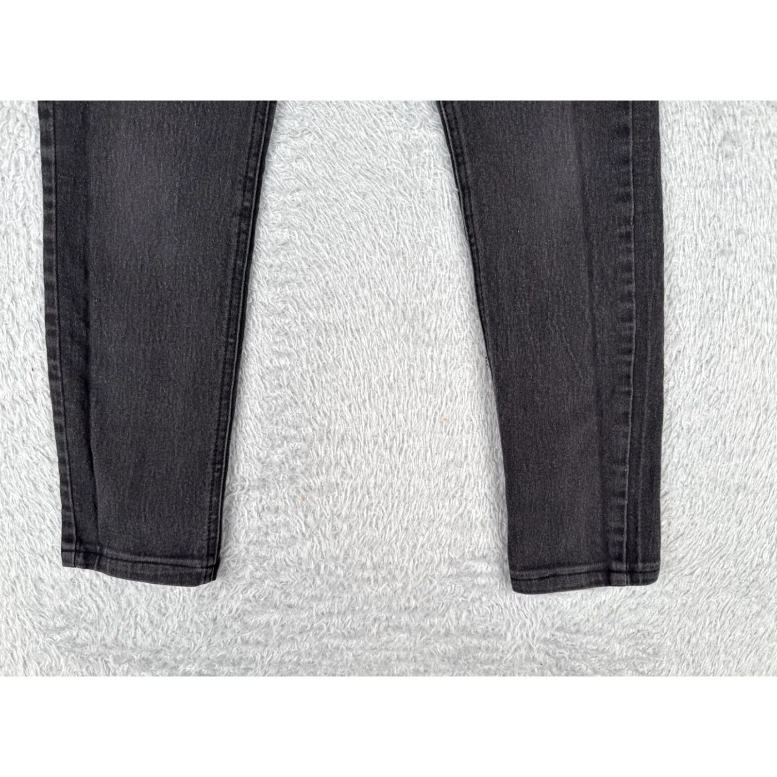 Vintage No Boundaries Jeans Women Junior 5 Black Denim Skinny Button Fly Mid Rise 23X24 Cotton Size 27" / US 4 / IT 40 - 2 Thumbnail