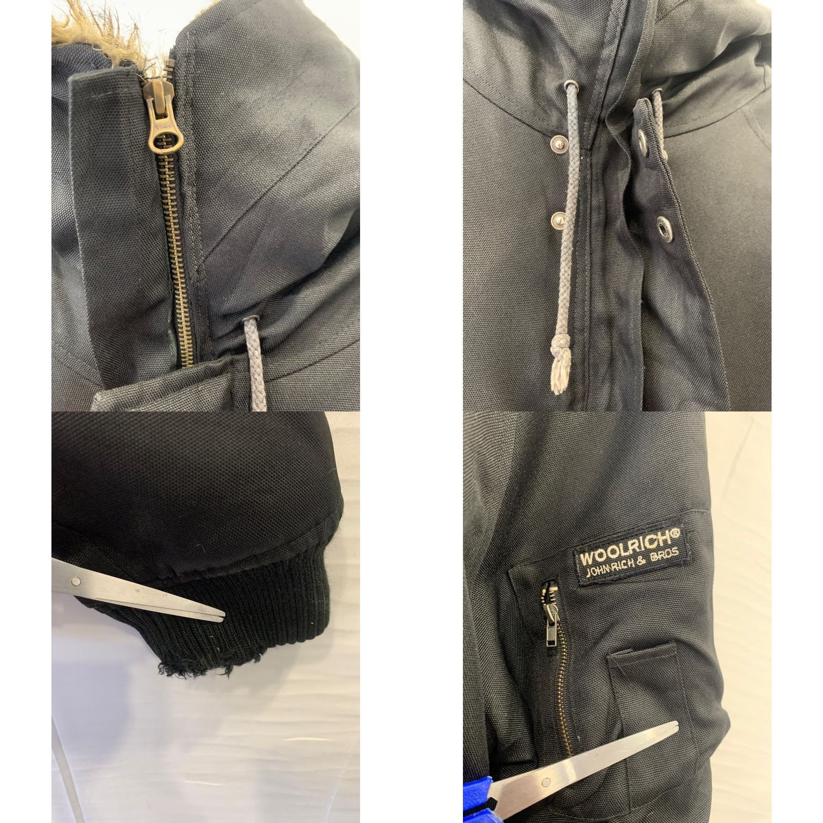Vintage VINTAGE Woolrich John Rich & Bros Arctic Bomber Jacket Fur Hood Black L Mens Size L Coat Size US L / EU 52-54 / 3 - 8 Thumbnail