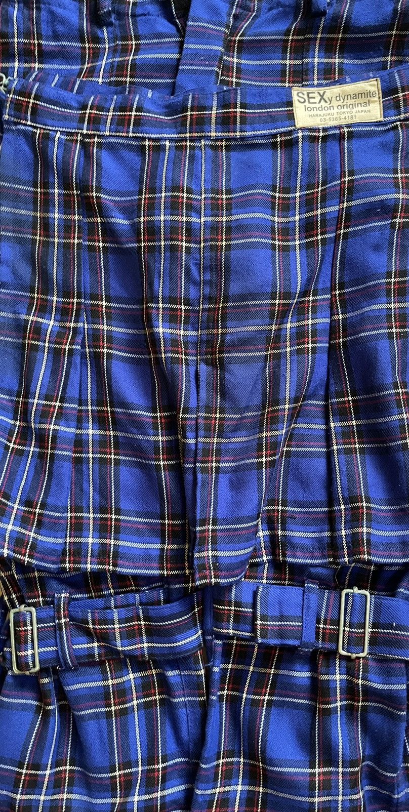 If Six Was Nine × Le Grande Bleu (L.G.B.) × Seditionaries Sexy Dynamite London Original Tartan Bondage Pant With Skirt Size US 33 - 10 Thumbnail