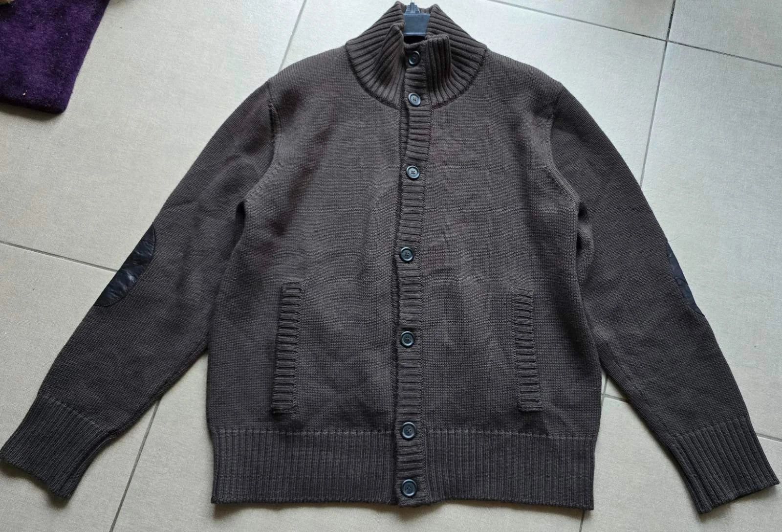 Other PHIL PETTER Wool Taup Men Knit Cardigan High Collar Button Size US M / EU 48-50 / 2 - 2 Thumbnail