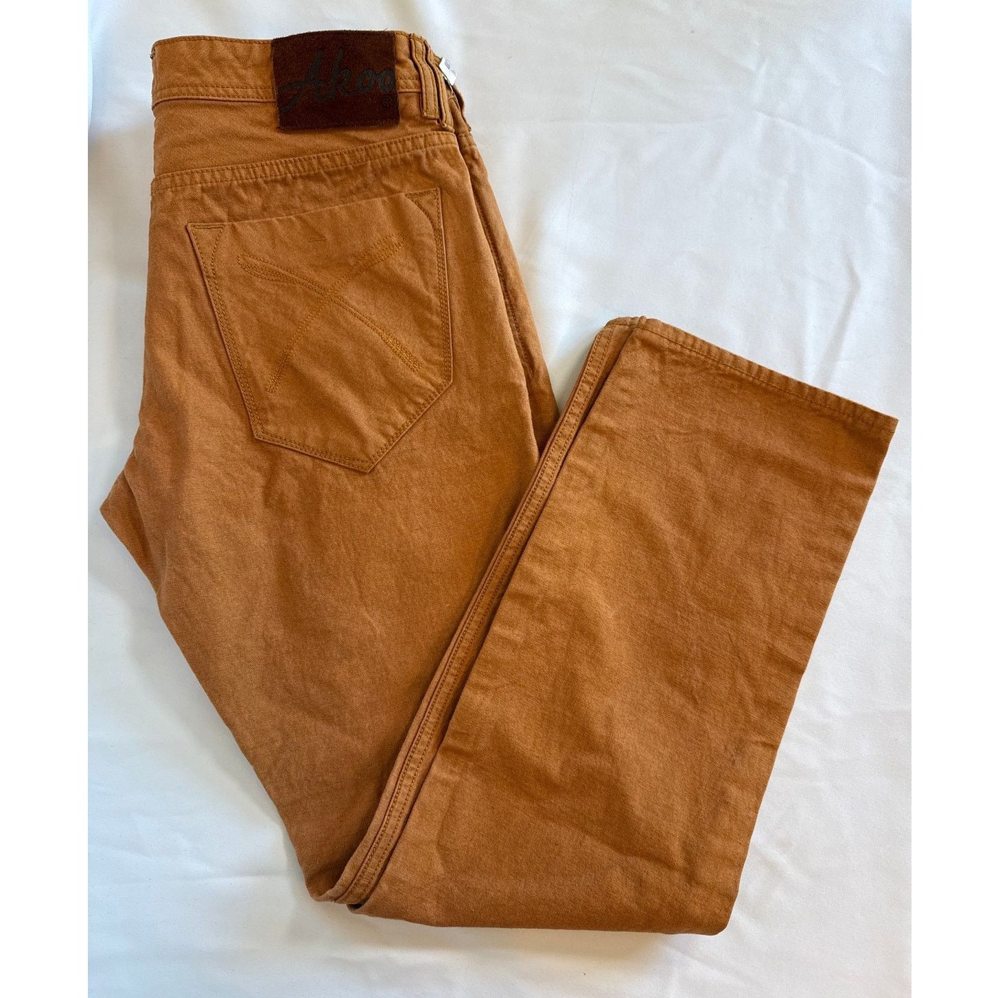AKOO Akoo Tan Straight Leg Denim Pants 36x33 NWOT Streetwear Size US 36 / EU 52 - 1 Thumbnail