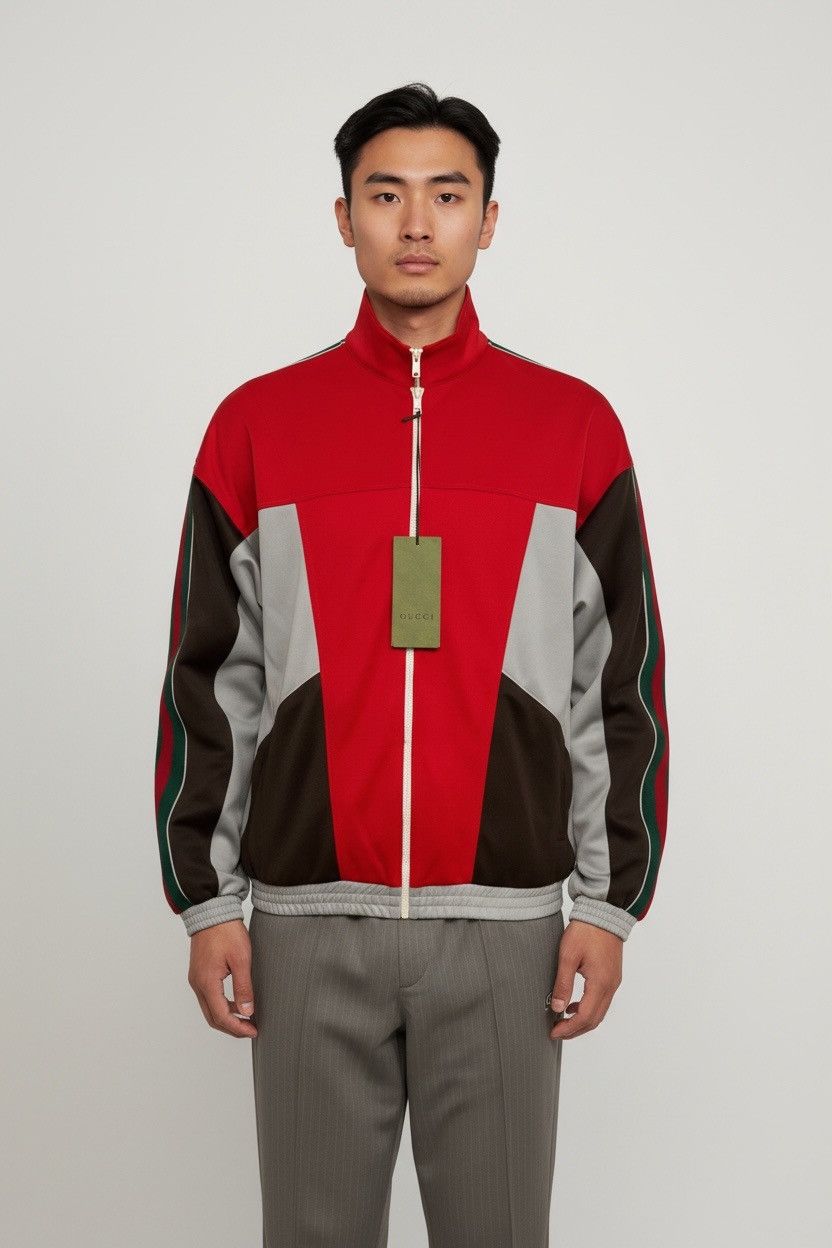 Gucci Gucci Mens Red GG Full Zip Track Jacket Size US M / EU 48-50 / 2 - 3 Thumbnail
