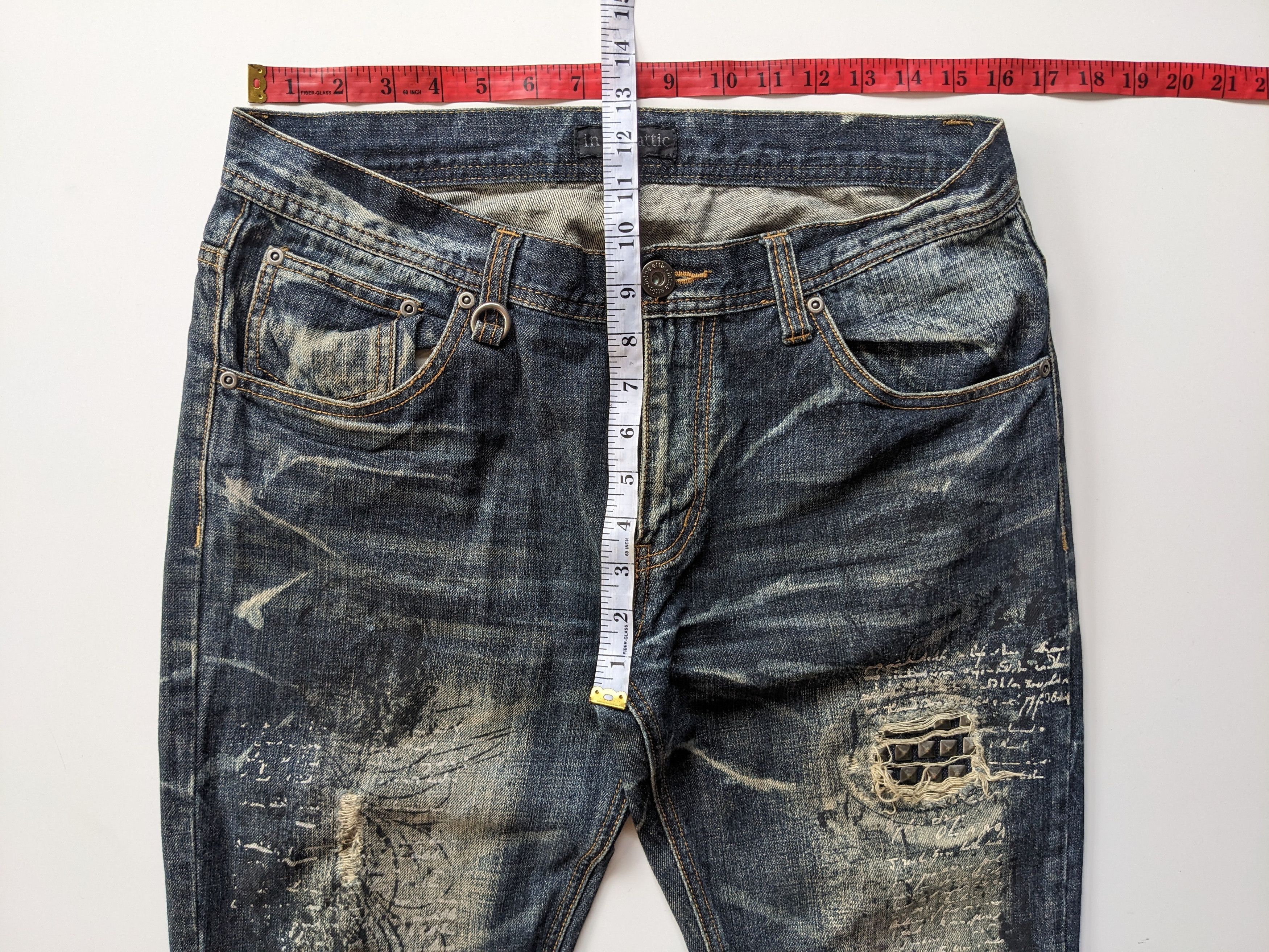 Japanese Brand Exploison In The Attic clawmark distressed studded jeans Size US 32 / EU 48 - 8 Thumbnail