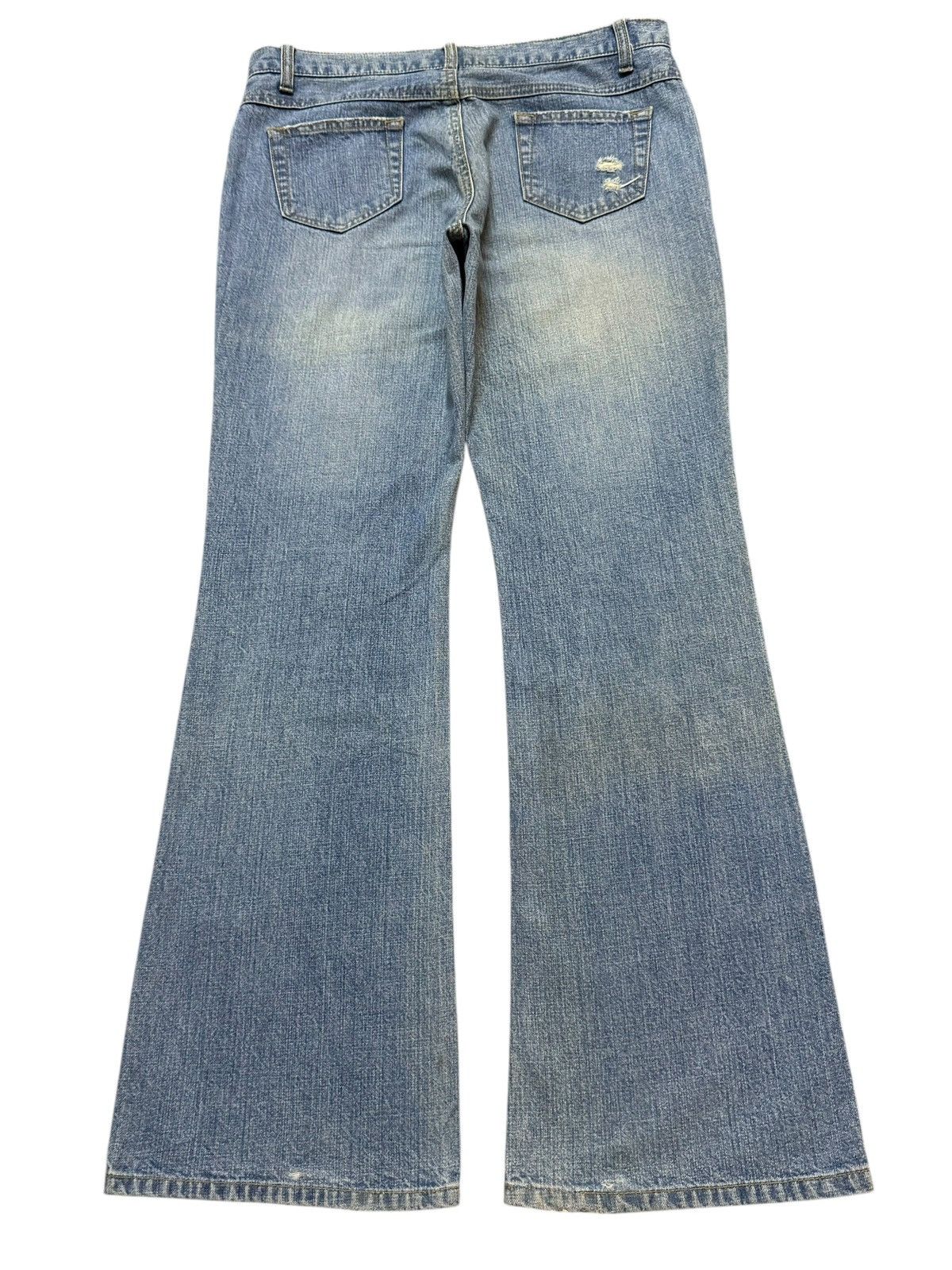Hysteric Glamour Vintage Japanese Blue Faded Wash Distress Wide Leg Flare Size US 32 / EU 48 - 2 Thumbnail