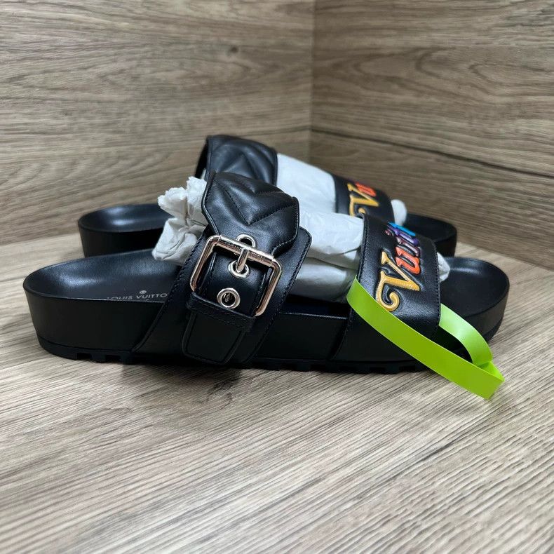 Louis Vuitton Louis Vuitton Bom Dia color logo half slipper Size US 5.5 / EU 38 - 3 Thumbnail
