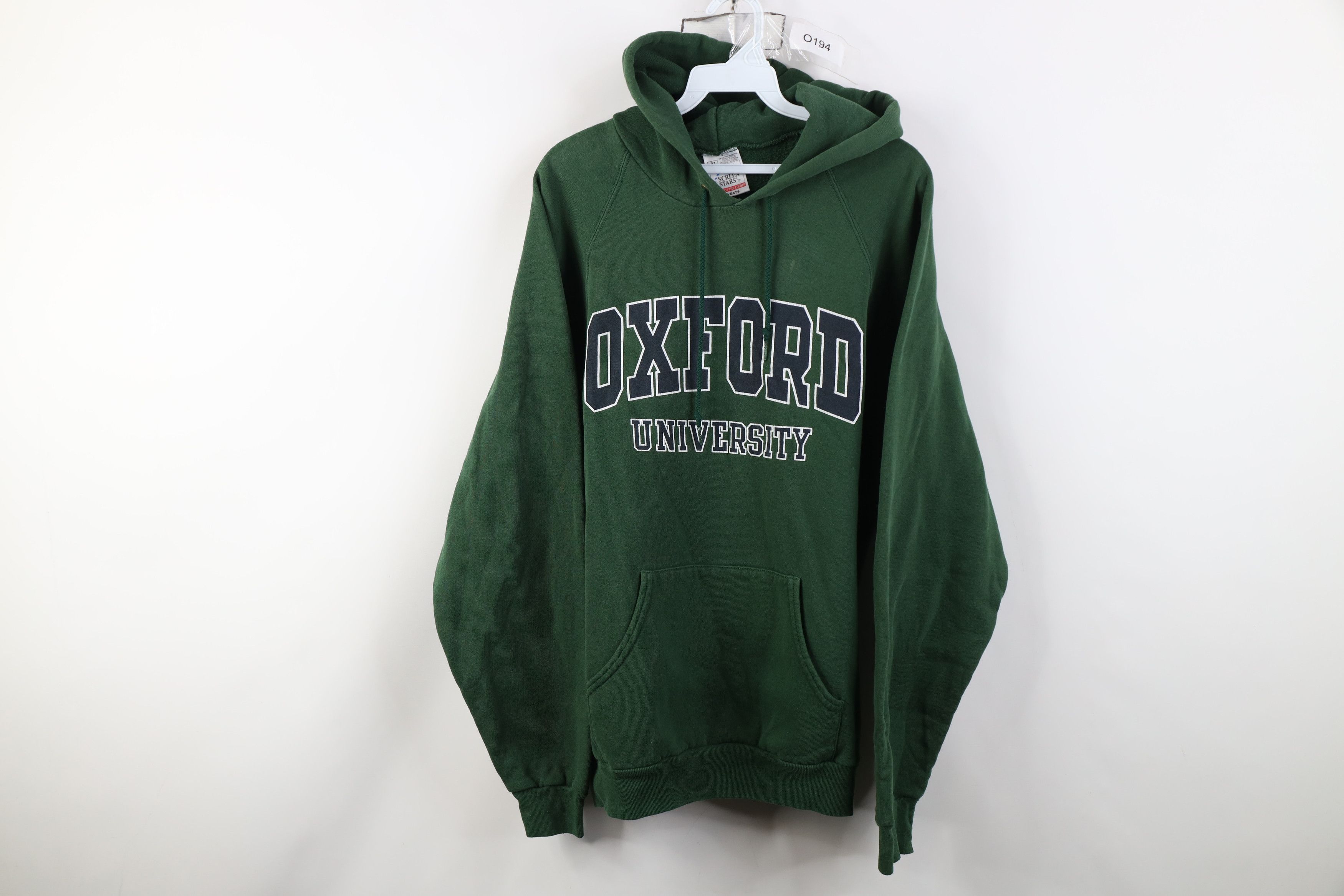 Vintage Vintage 90s Spell Oxford University Hoodie Sweatshirt Green Size US XL / EU 56 / 4 - 1 Thumbnail