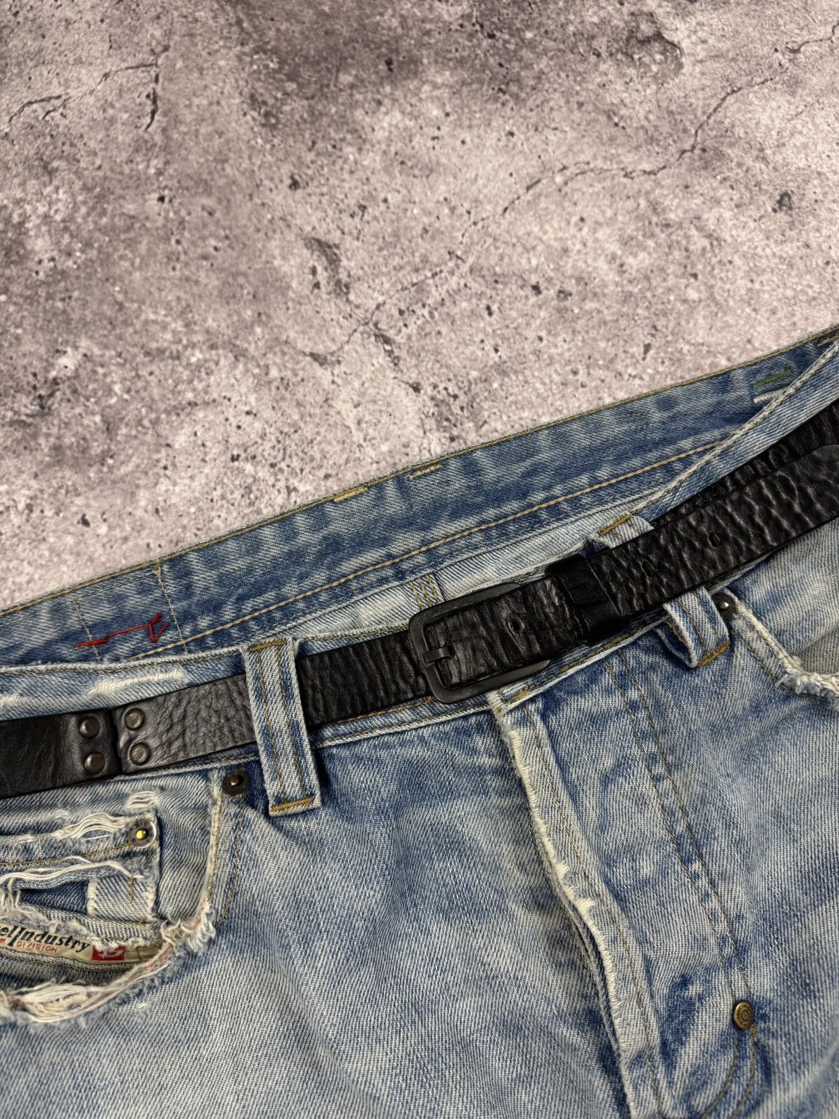 Diesel 00’S NUMBER NINE STYLE DIESEL PUNK HEAD Y2K LEATHER BELT Size ONE SIZE - 3 Thumbnail