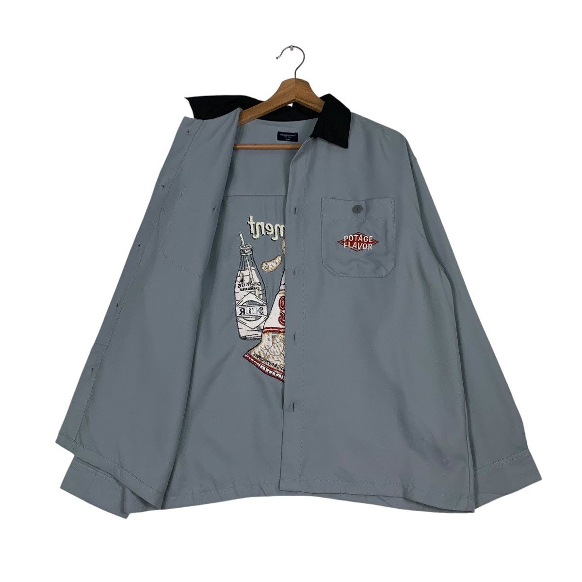 Japanese Brand BACK NUMBER Potato Chip Potage Flavor Shirt Jacket #1211-C55 Size US M / EU 48-50 / 2 - 9 Thumbnail