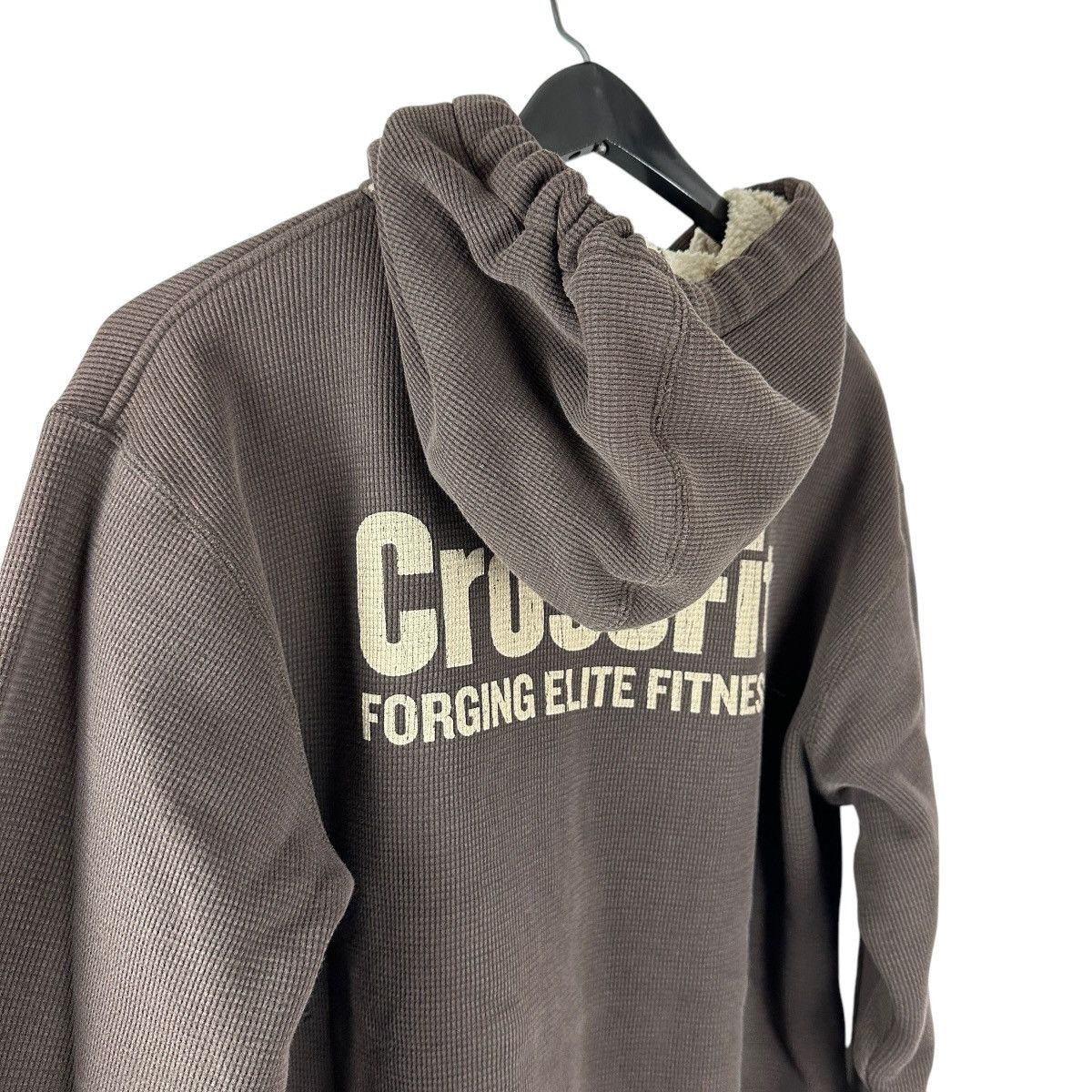 Vintage Vintage Y2K CrossFit Waffle Knit Sherpa Lined Hoodie Size US M / EU 48-50 / 2 - 3 Thumbnail
