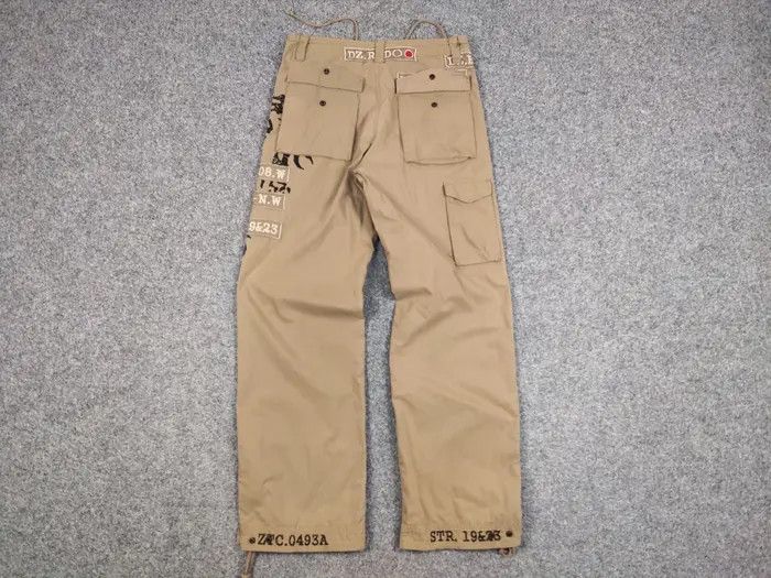 If Six Was Nine Vintage 90's Japan style Casual Cargo Pants Dragon Logo Size US 34 / EU 50 - 6 Thumbnail