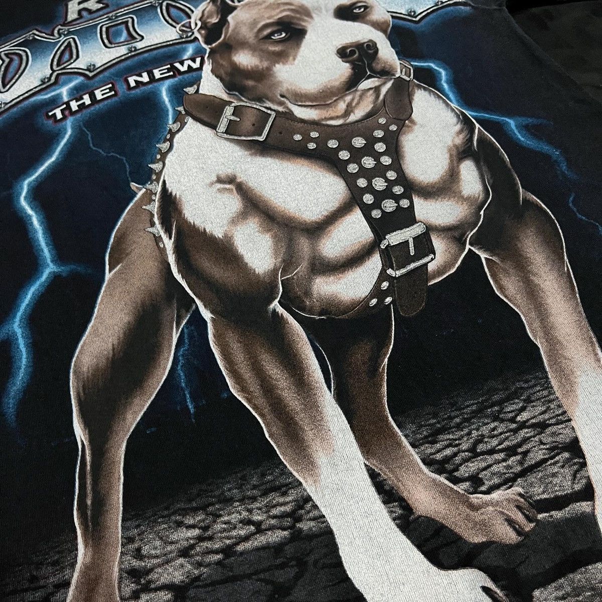 Beauty Beast × Vintage Vintage Y2K Rude Dogs Pit bull tshirt Size US L / EU 52-54 / 3 - 4 Thumbnail