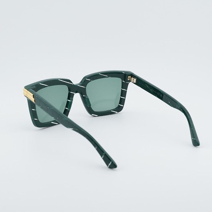 Bottega Veneta Bottega Veneta BV1005S 008 Sunglasses Green Square Frame Size ONE SIZE - 9 Thumbnail