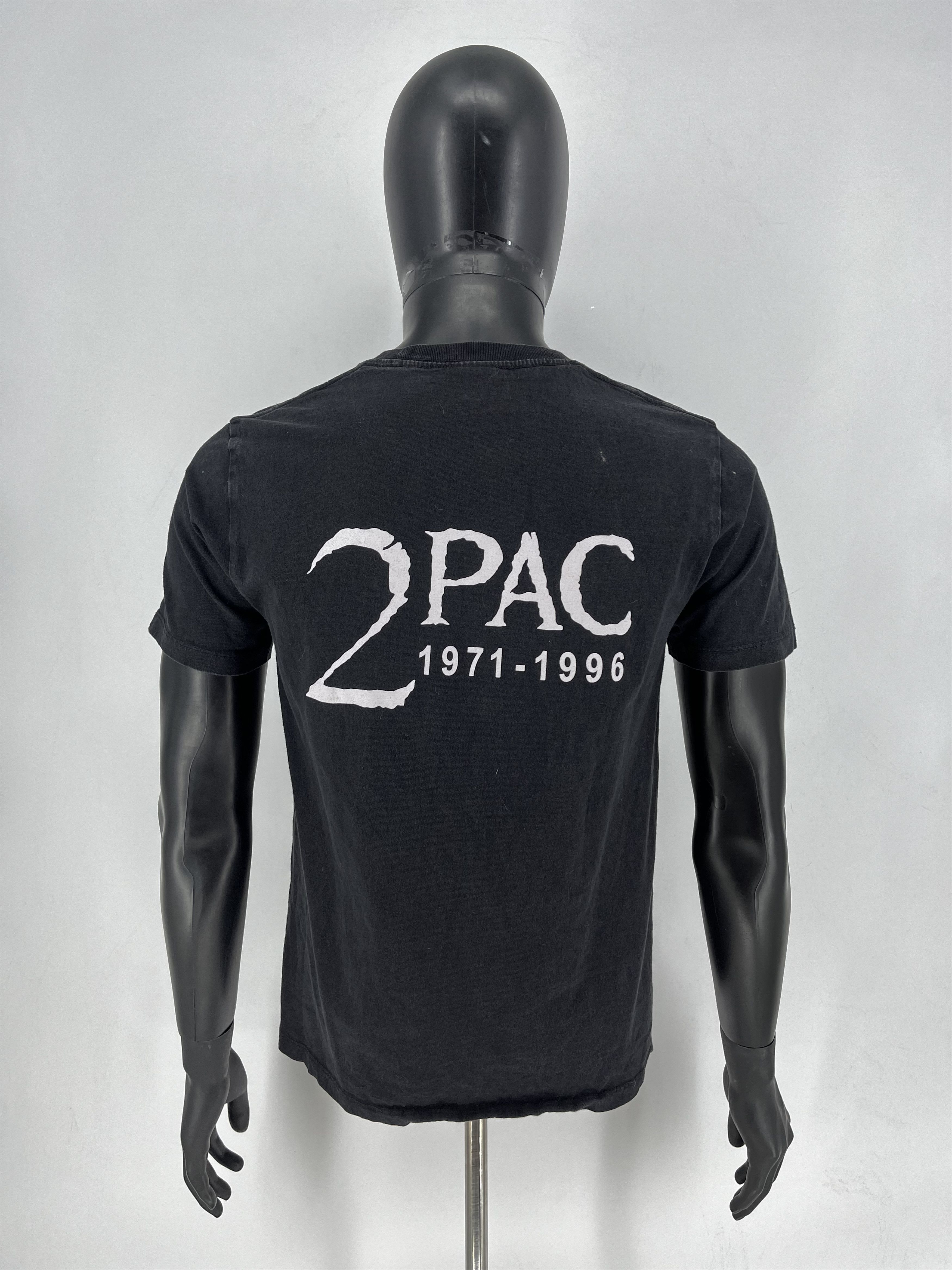 Band Tees Vintage 2Pac Tupac Shakur 1996 Men’s Black Double Sided Sz M Size US M / EU 48-50 / 2 - 9 Thumbnail