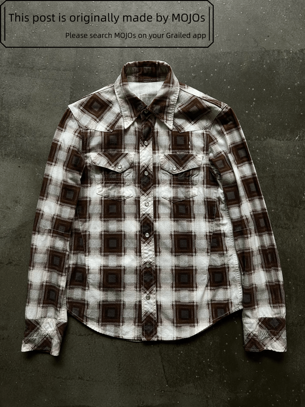 Sz 2 Number Nine Plaid Shirt Basic mojos072726