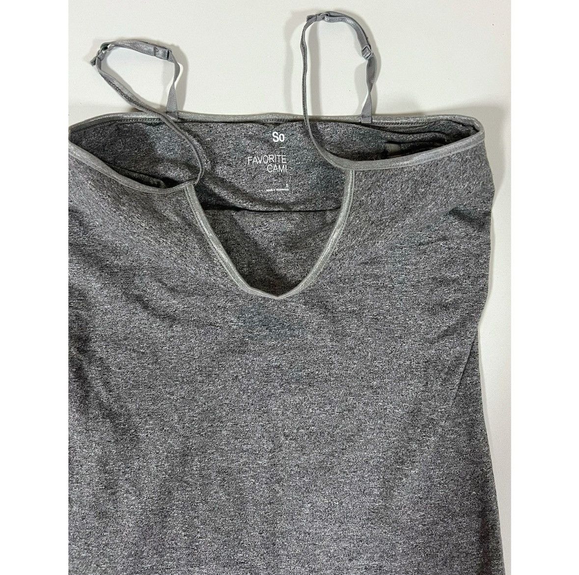 Sonoma SO Gray Grey Cami Shelf-Bra Camisole Tank Top Shirt Size S 🩶 Size S / US 4 / IT 40 - 2 Thumbnail