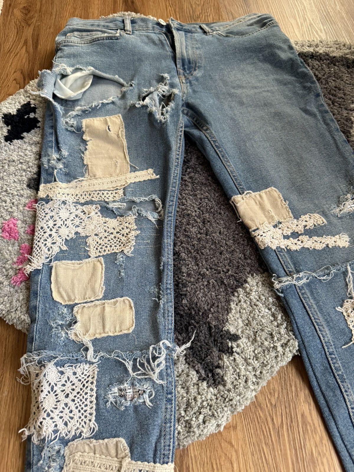 Val Kristopher Val Kristopher Lace Denim 2019 RARE Size US 28 / EU 44 - 1 Thumbnail